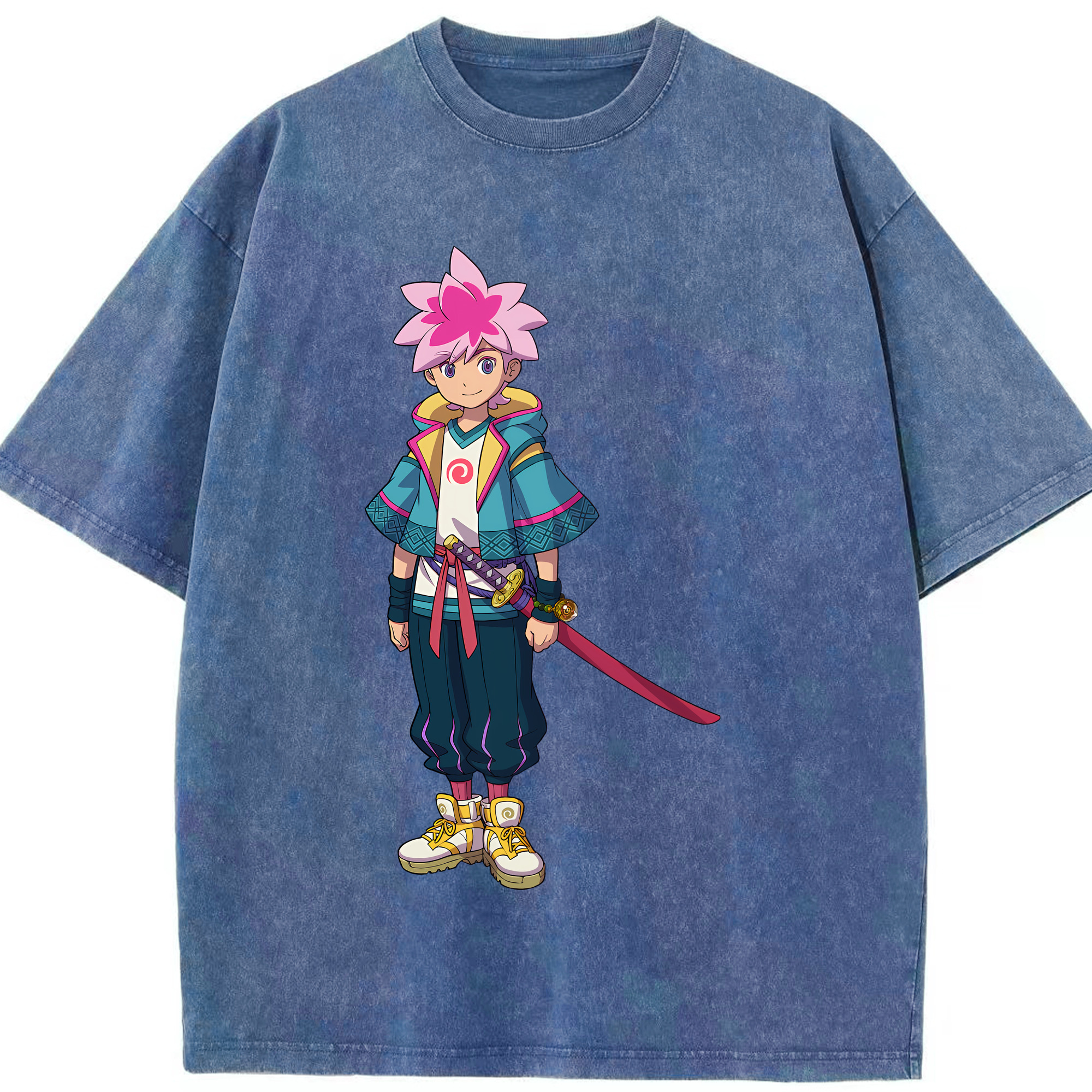（画像用） 妖怪ウォッチ Yo-kai Watch 綿100% ヴィンテージ風 半袖Tシャツ（フロントプリント）