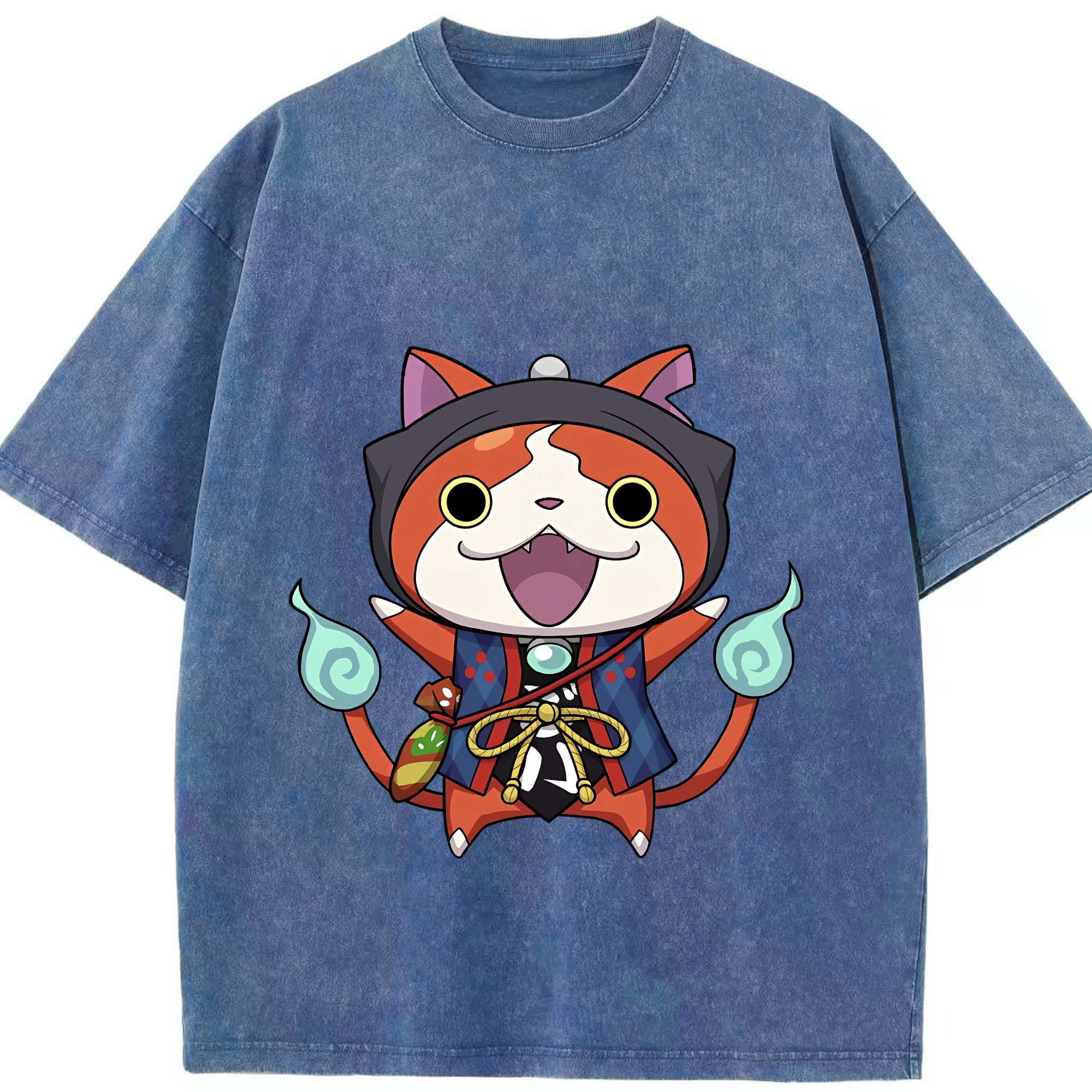 （画像用） 妖怪ウォッチ Yo-kai Watch 綿100% ヴィンテージ風 半袖Tシャツ（フロントプリント）