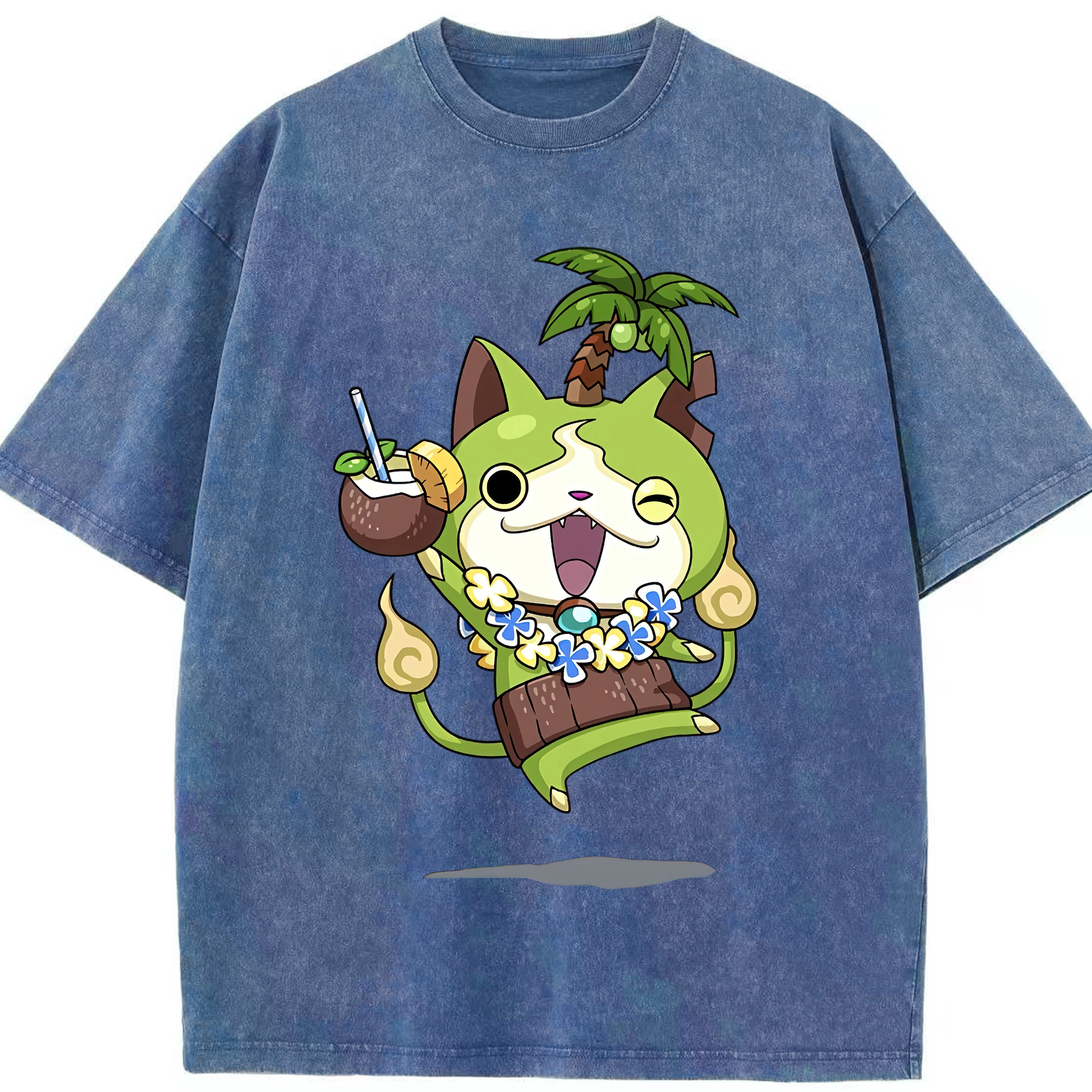 （画像用） 妖怪ウォッチ Yo-kai Watch 綿100% ヴィンテージ風 半袖Tシャツ（フロントプリント）