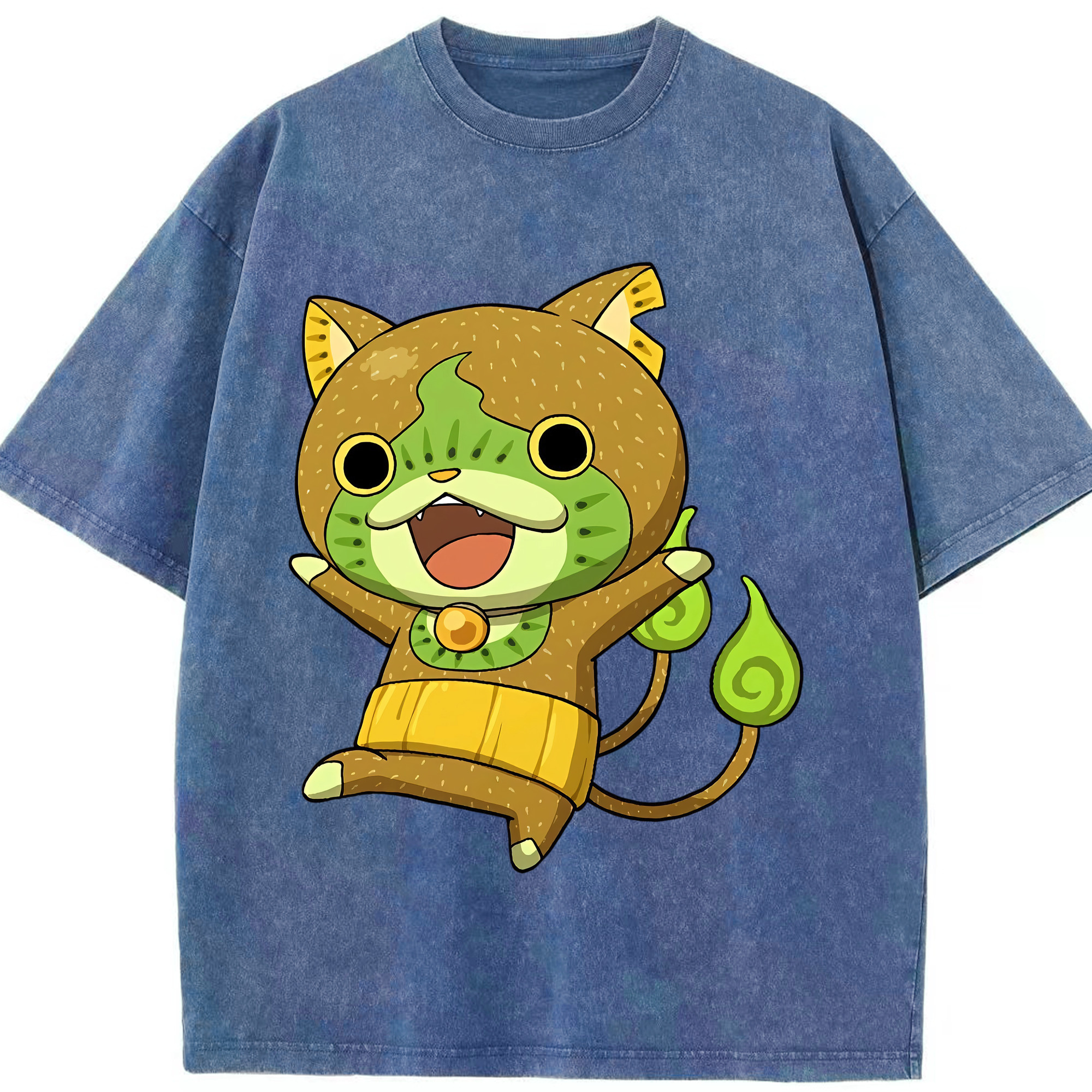 （画像用） 妖怪ウォッチ Yo-kai Watch 綿100% ヴィンテージ風 半袖Tシャツ（フロントプリント）