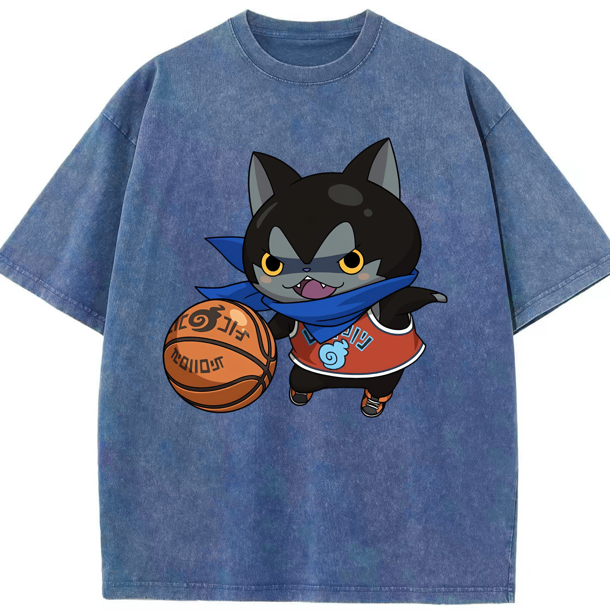 （画像用） 妖怪ウォッチ Yo-kai Watch 綿100% ヴィンテージ風 半袖Tシャツ（フロントプリント）
