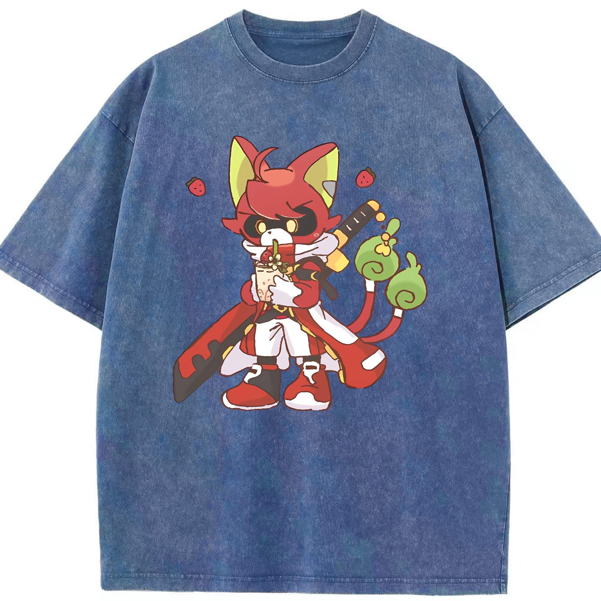 （画像用） 妖怪ウォッチ Yo-kai Watch 綿100% ヴィンテージ風 半袖Tシャツ（フロントプリント）