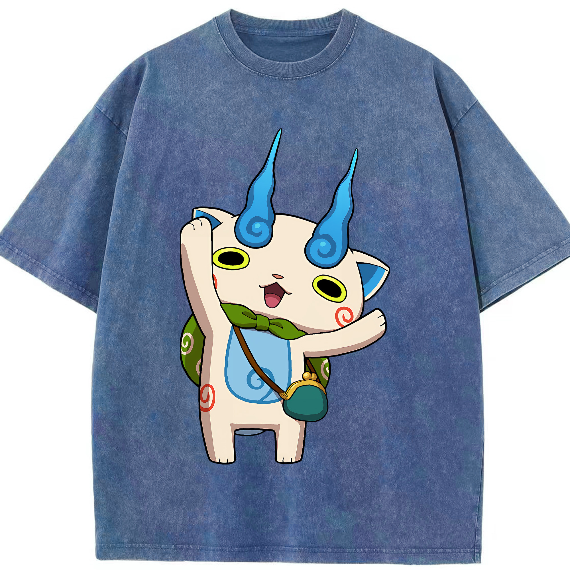（画像用） 妖怪ウォッチ Yo-kai Watch 綿100% ヴィンテージ風 半袖Tシャツ（フロントプリント）