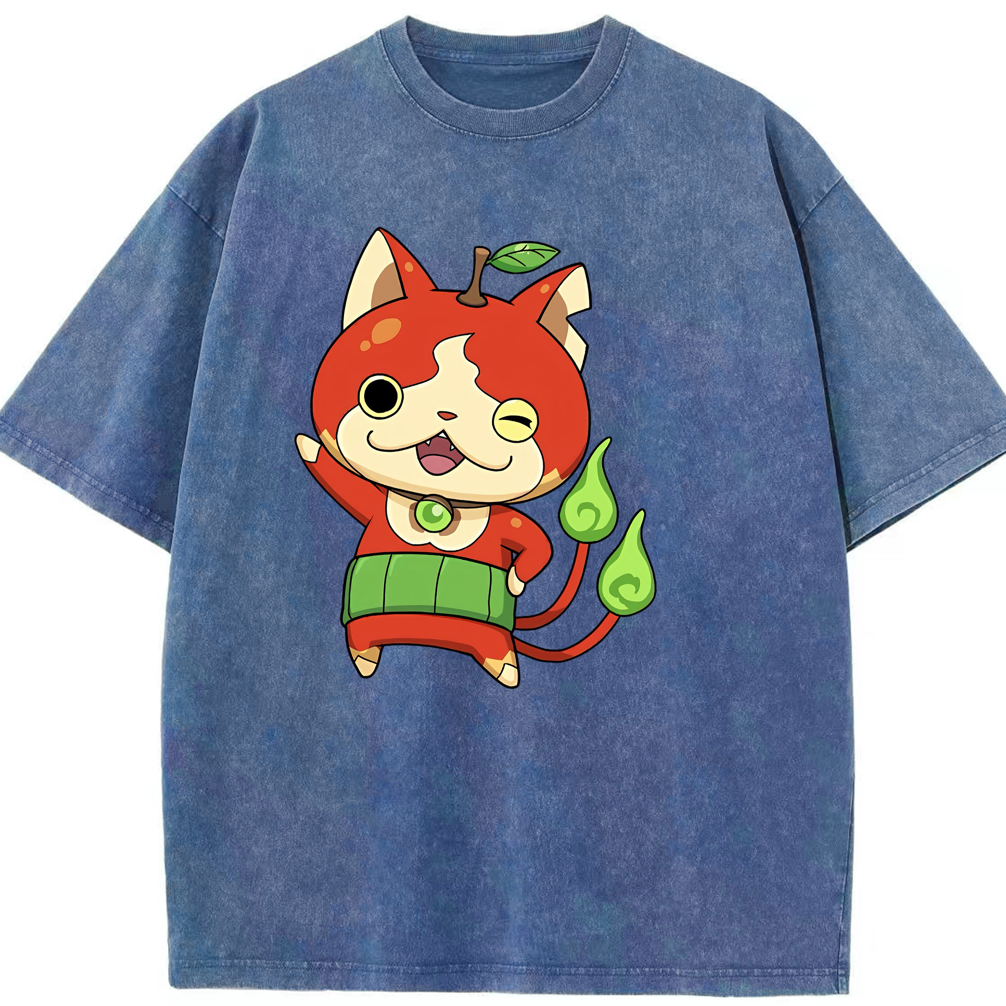 （画像用） 妖怪ウォッチ Yo-kai Watch 綿100% ヴィンテージ風 半袖Tシャツ（フロントプリント）