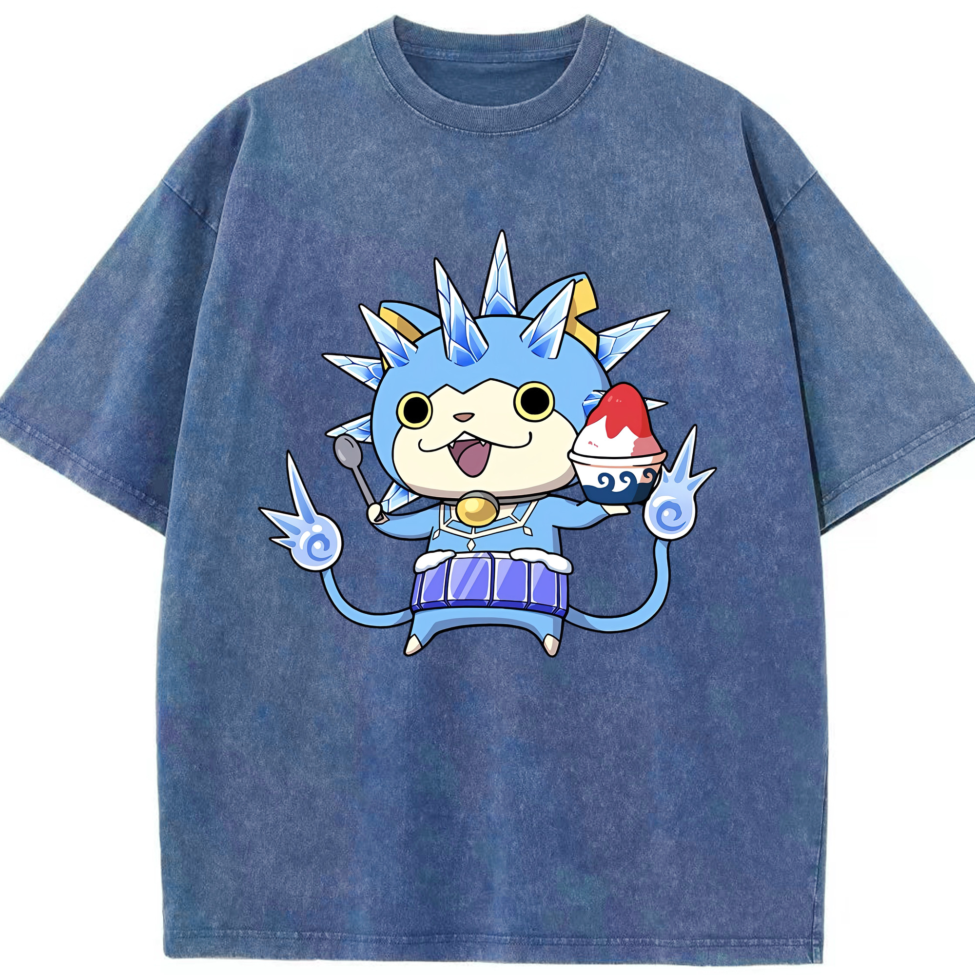 （画像用） 妖怪ウォッチ Yo-kai Watch 綿100% ヴィンテージ風 半袖Tシャツ（フロントプリント）
