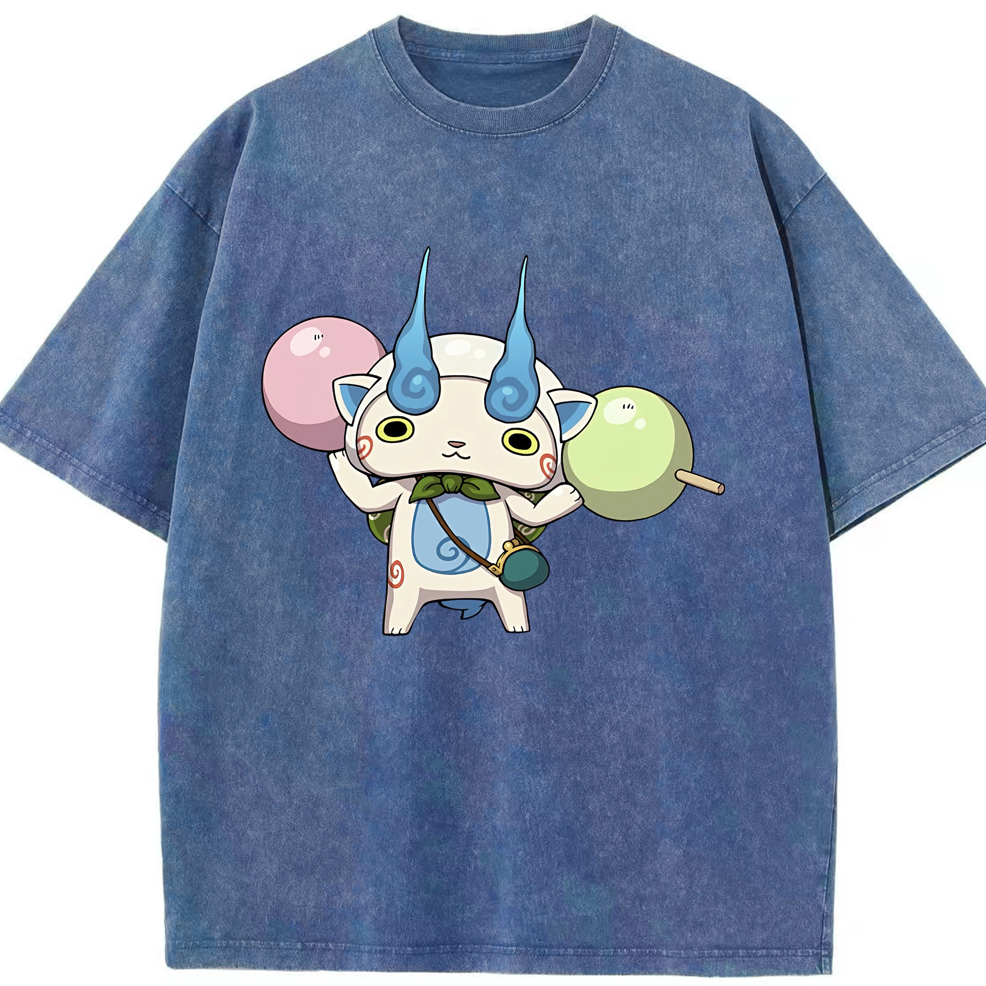 （画像用） 妖怪ウォッチ Yo-kai Watch 綿100% ヴィンテージ風 半袖Tシャツ（フロントプリント）