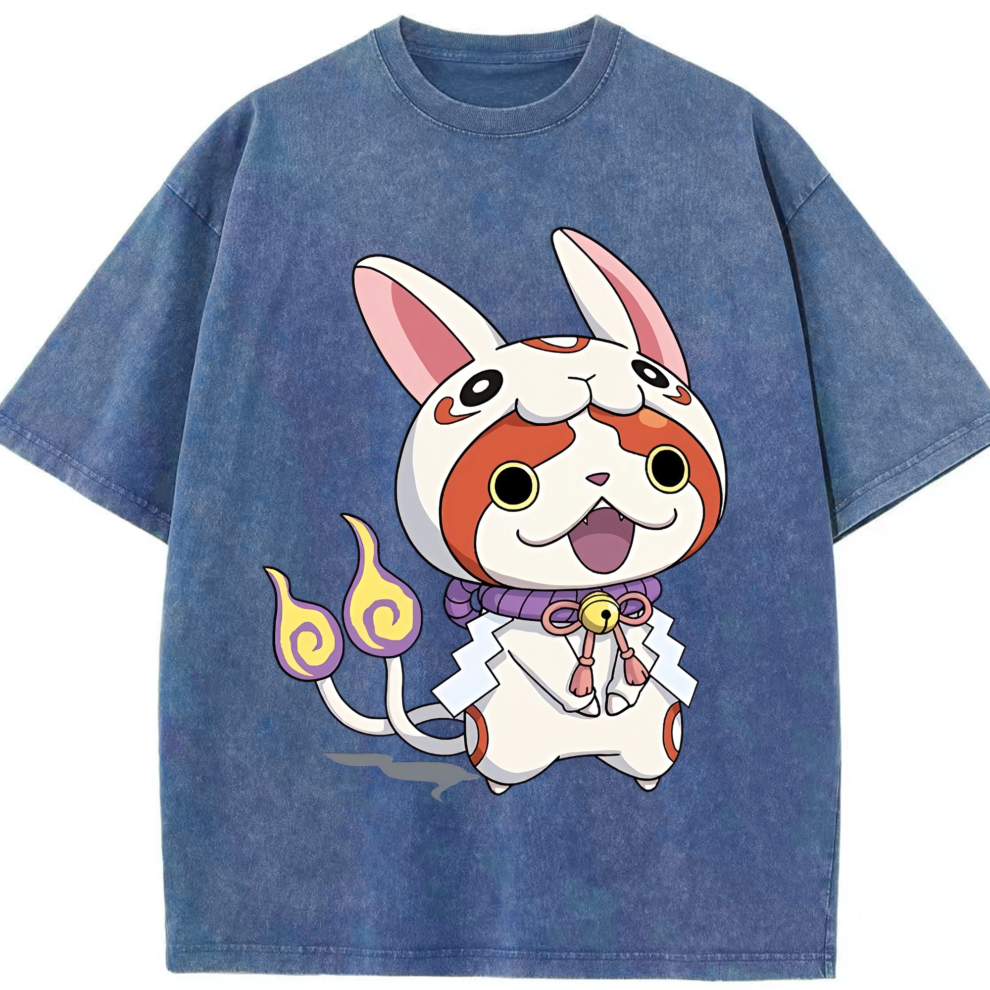 （画像用） 妖怪ウォッチ Yo-kai Watch 綿100% ヴィンテージ風 半袖Tシャツ（フロントプリント）
