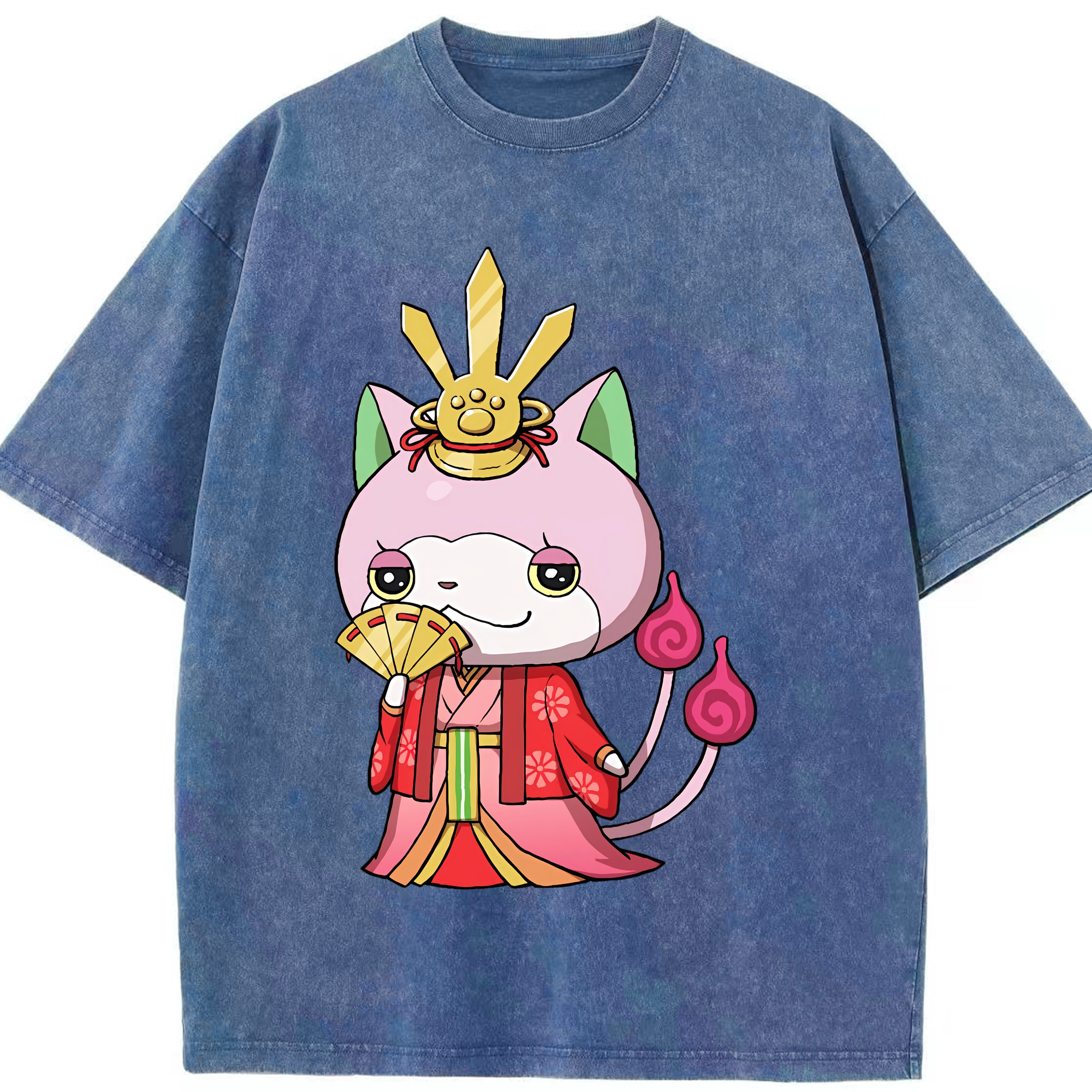 （画像用） 妖怪ウォッチ Yo-kai Watch 綿100% ヴィンテージ風 半袖Tシャツ（フロントプリント）