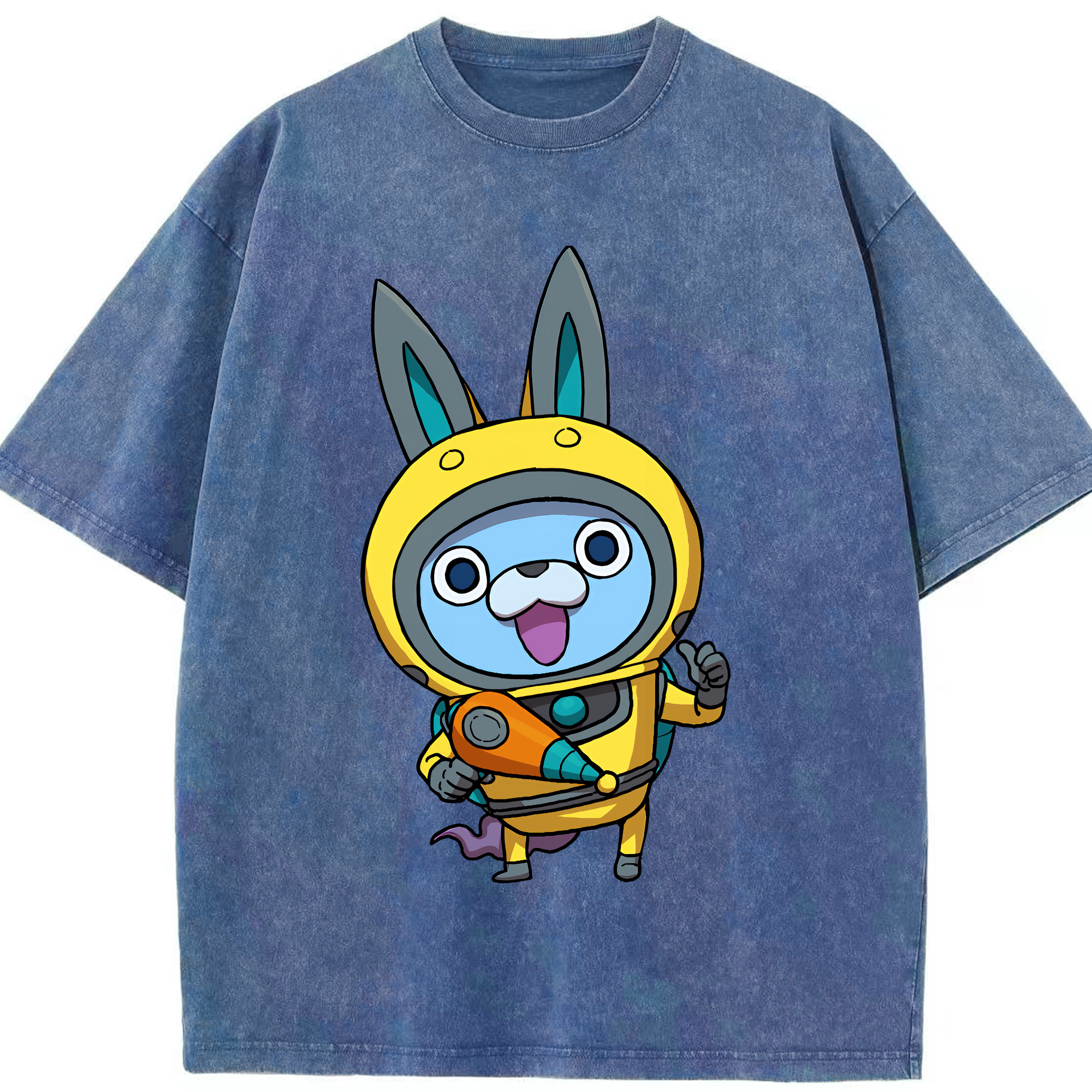 （画像用） 妖怪ウォッチ Yo-kai Watch 綿100% ヴィンテージ風 半袖Tシャツ（フロントプリント）