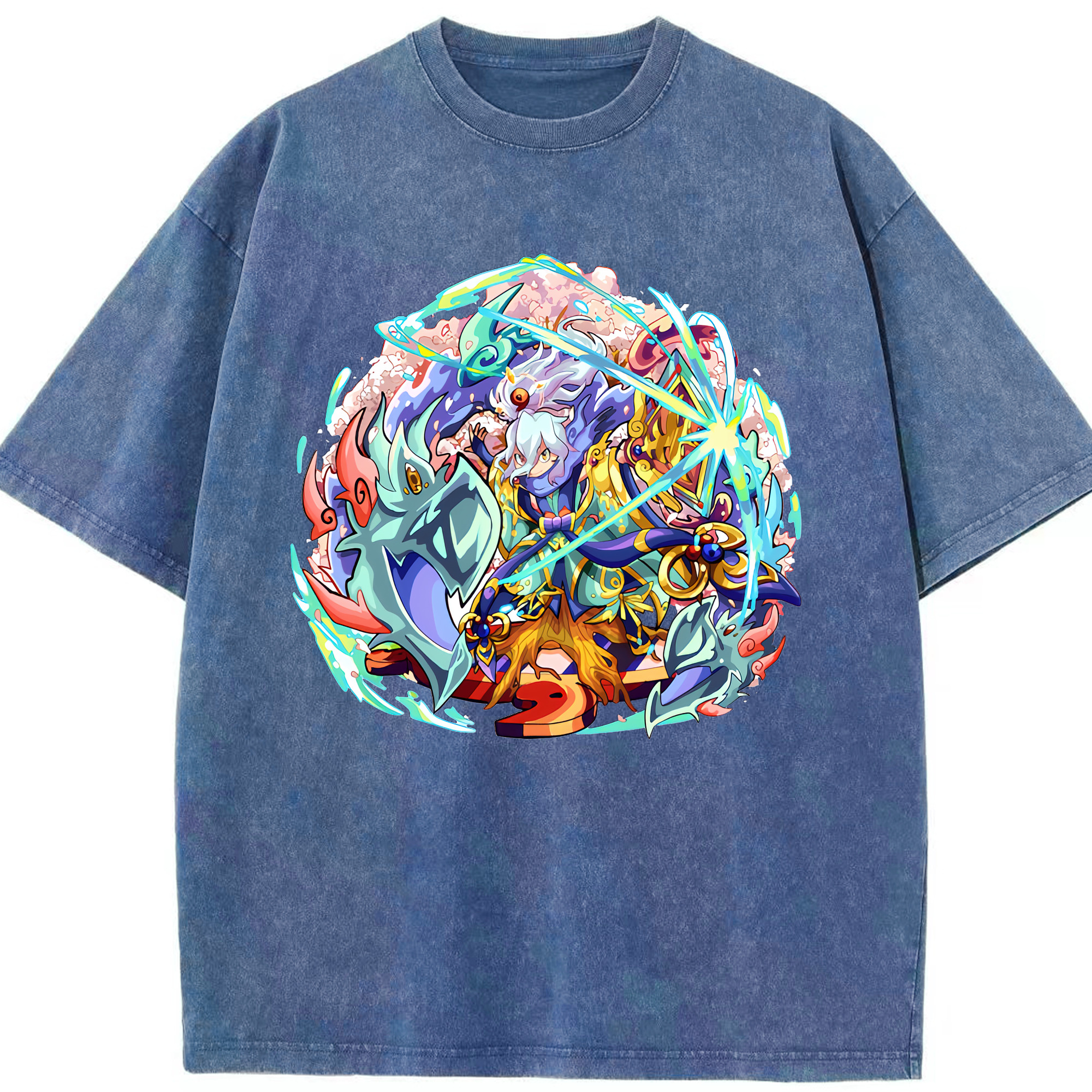 （画像用） 妖怪ウォッチ Yo-kai Watch 綿100% ヴィンテージ風 半袖Tシャツ（フロントプリント）