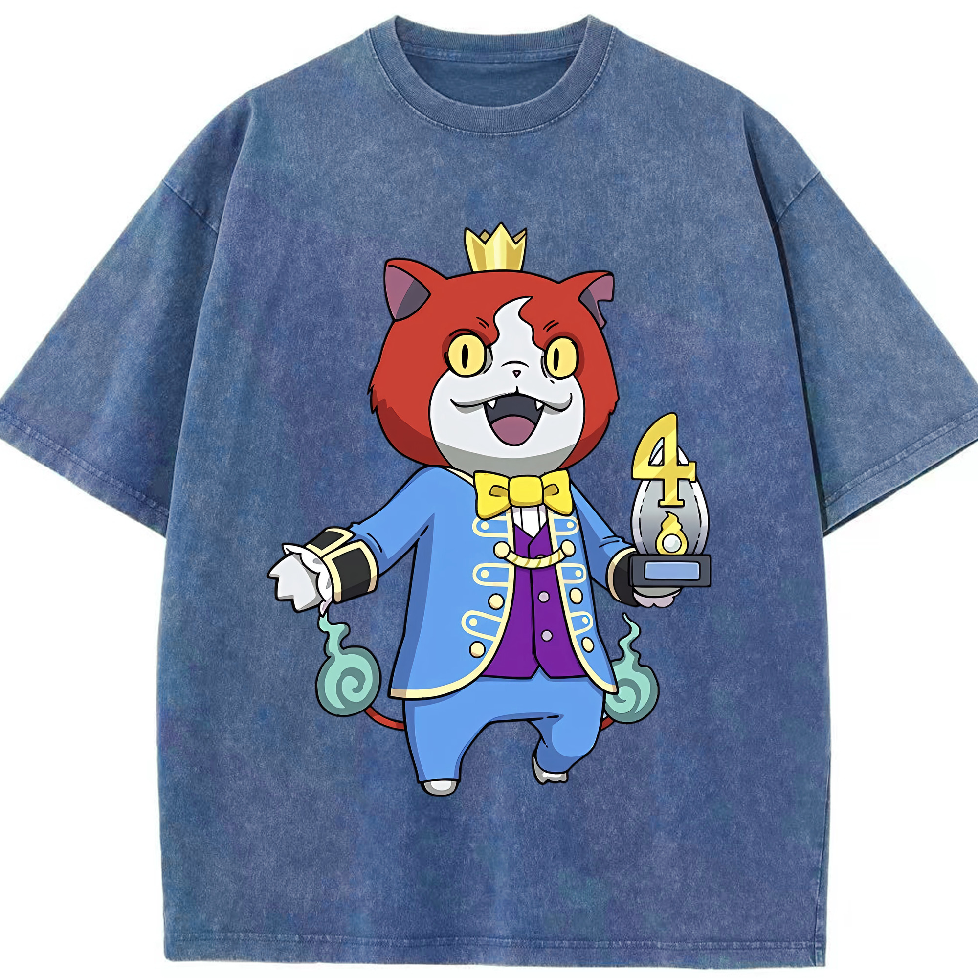 （画像用） 妖怪ウォッチ Yo-kai Watch 綿100% ヴィンテージ風 半袖Tシャツ（フロントプリント）