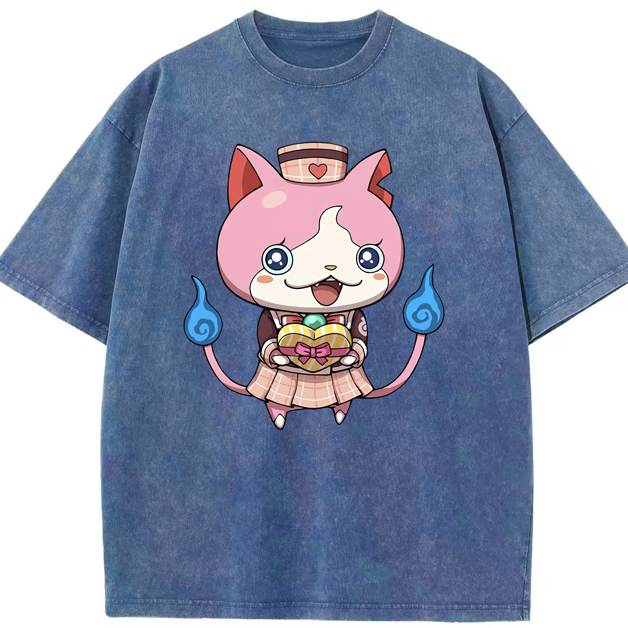（画像用） 妖怪ウォッチ Yo-kai Watch 綿100% ヴィンテージ風 半袖Tシャツ（フロントプリント）