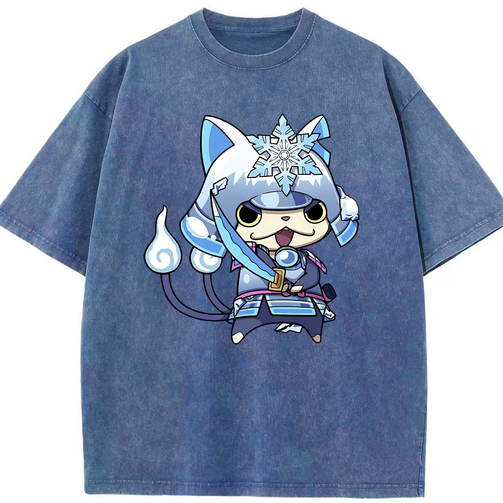 （画像用） 妖怪ウォッチ Yo-kai Watch 綿100% ヴィンテージ風 半袖Tシャツ（フロントプリント）