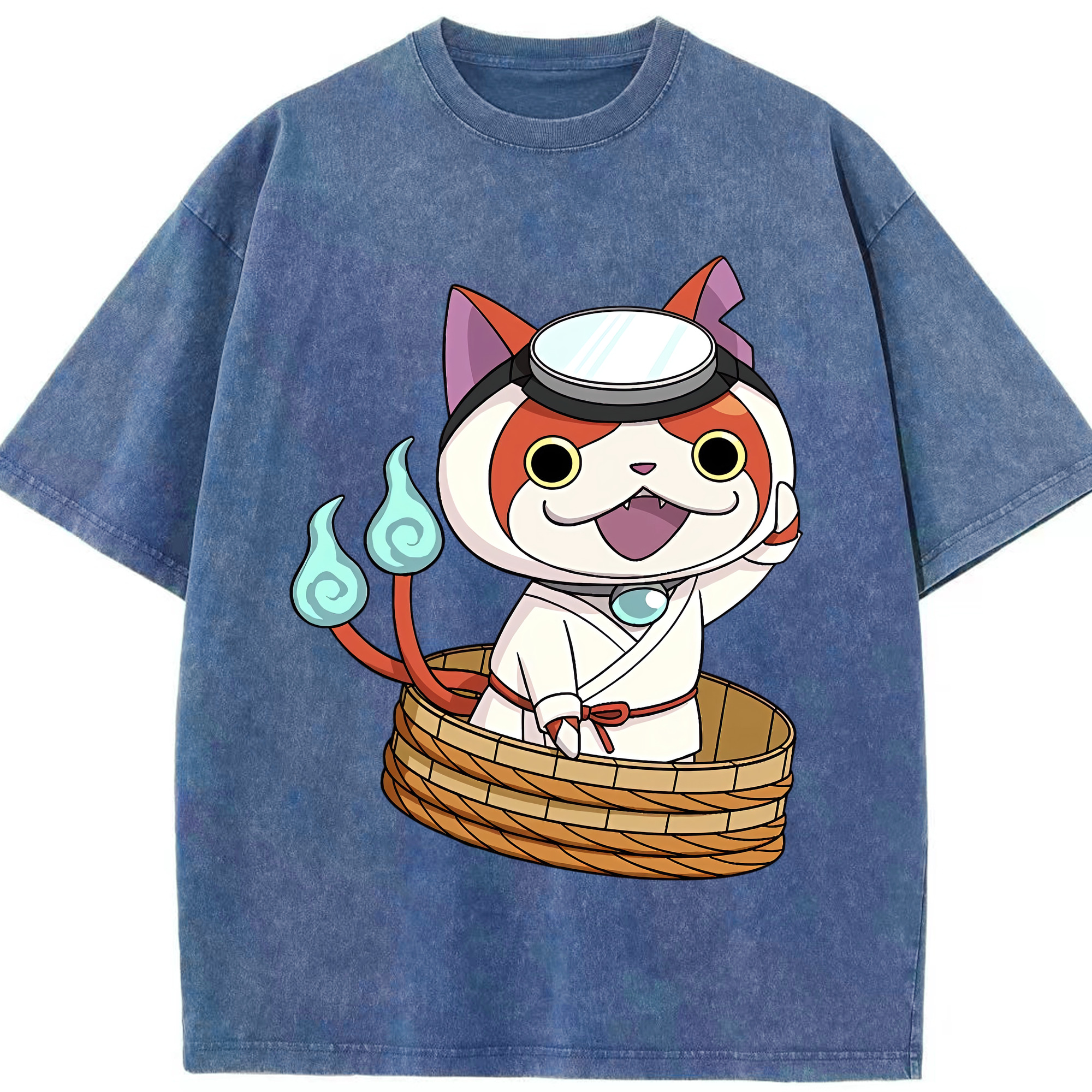 （画像用） 妖怪ウォッチ Yo-kai Watch 綿100% ヴィンテージ風 半袖Tシャツ（フロントプリント）