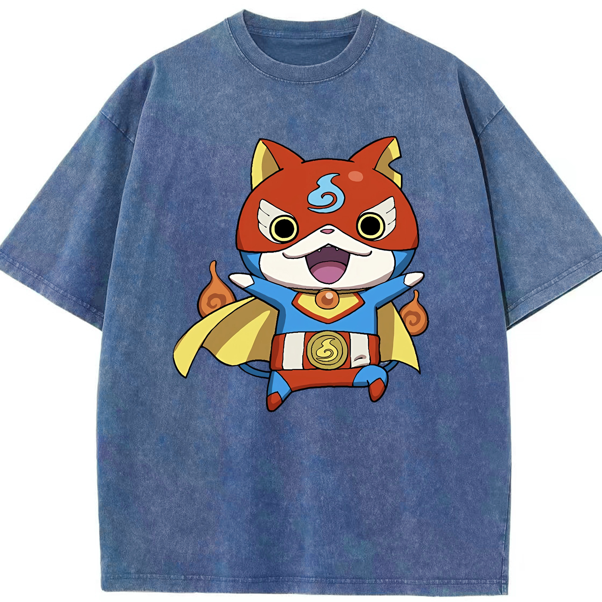 （画像用） 妖怪ウォッチ Yo-kai Watch 綿100% ヴィンテージ風 半袖Tシャツ（フロントプリント）
