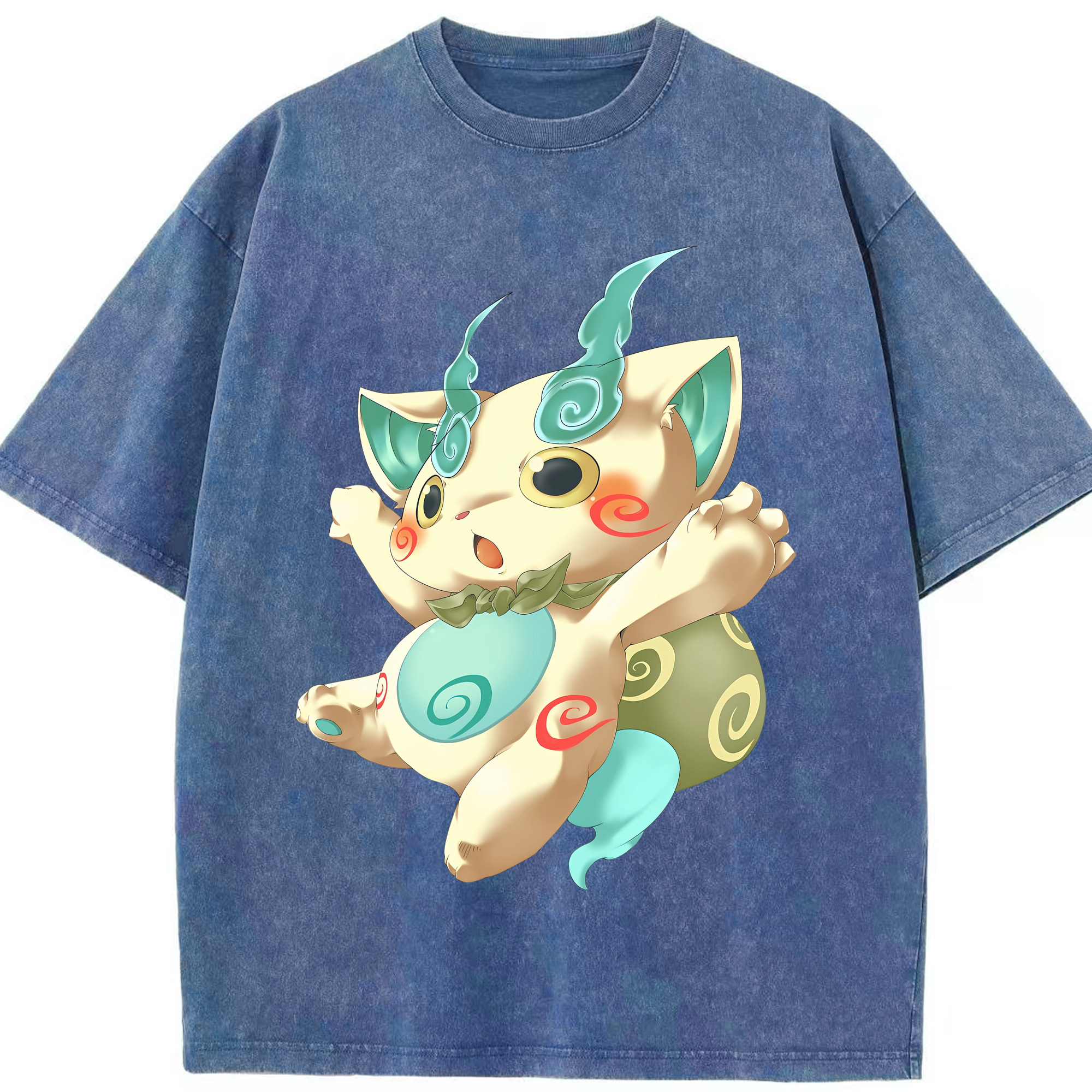 （画像用） 妖怪ウォッチ Yo-kai Watch 綿100% ヴィンテージ風 半袖Tシャツ（フロントプリント）