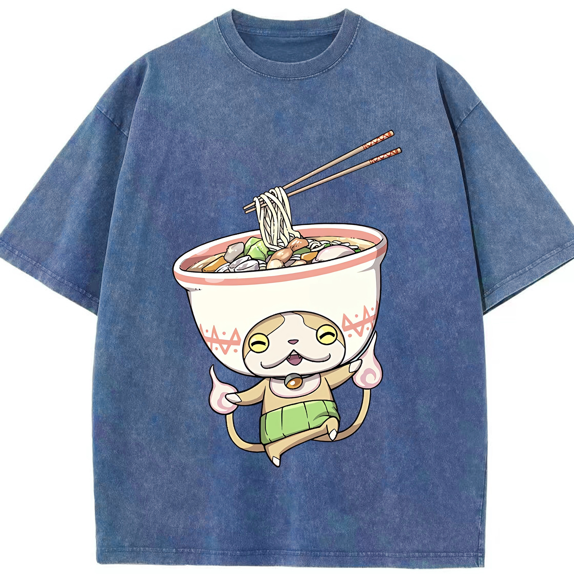 （画像用） 妖怪ウォッチ Yo-kai Watch 綿100% ヴィンテージ風 半袖Tシャツ（フロントプリント）