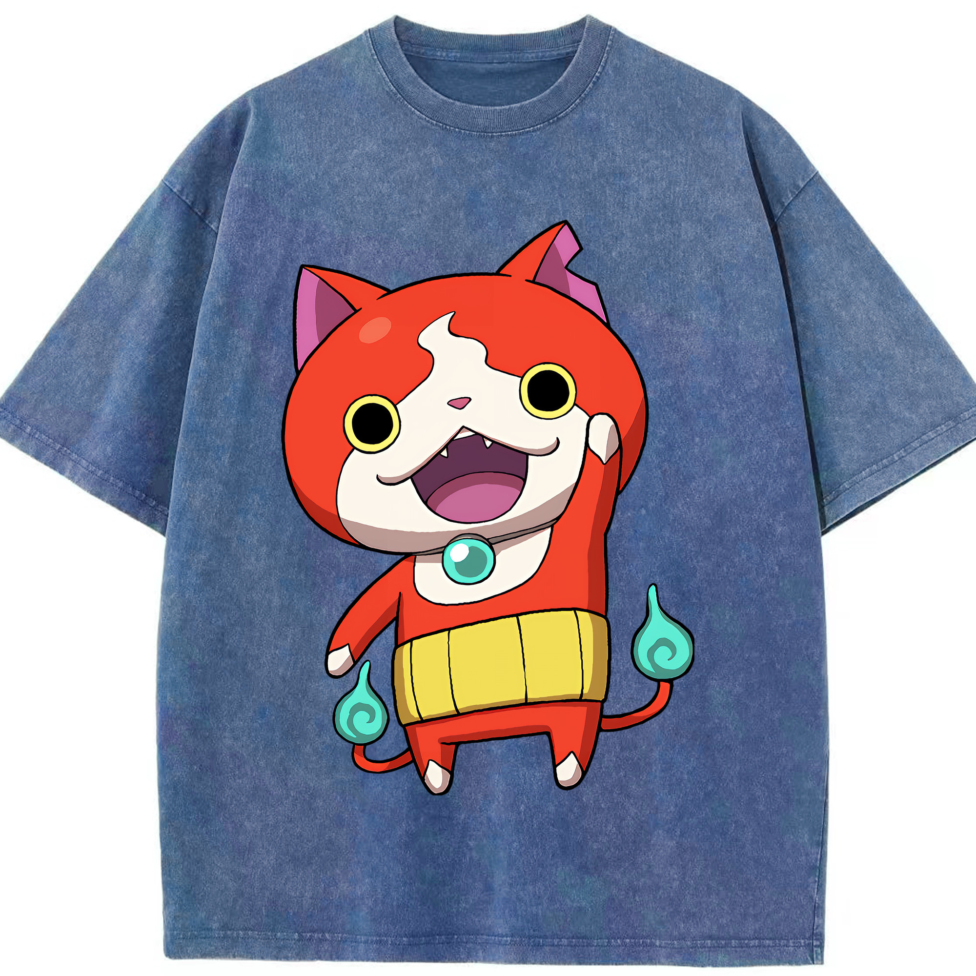 （画像用） 妖怪ウォッチ Yo-kai Watch 綿100% ヴィンテージ風 半袖Tシャツ（フロントプリント）
