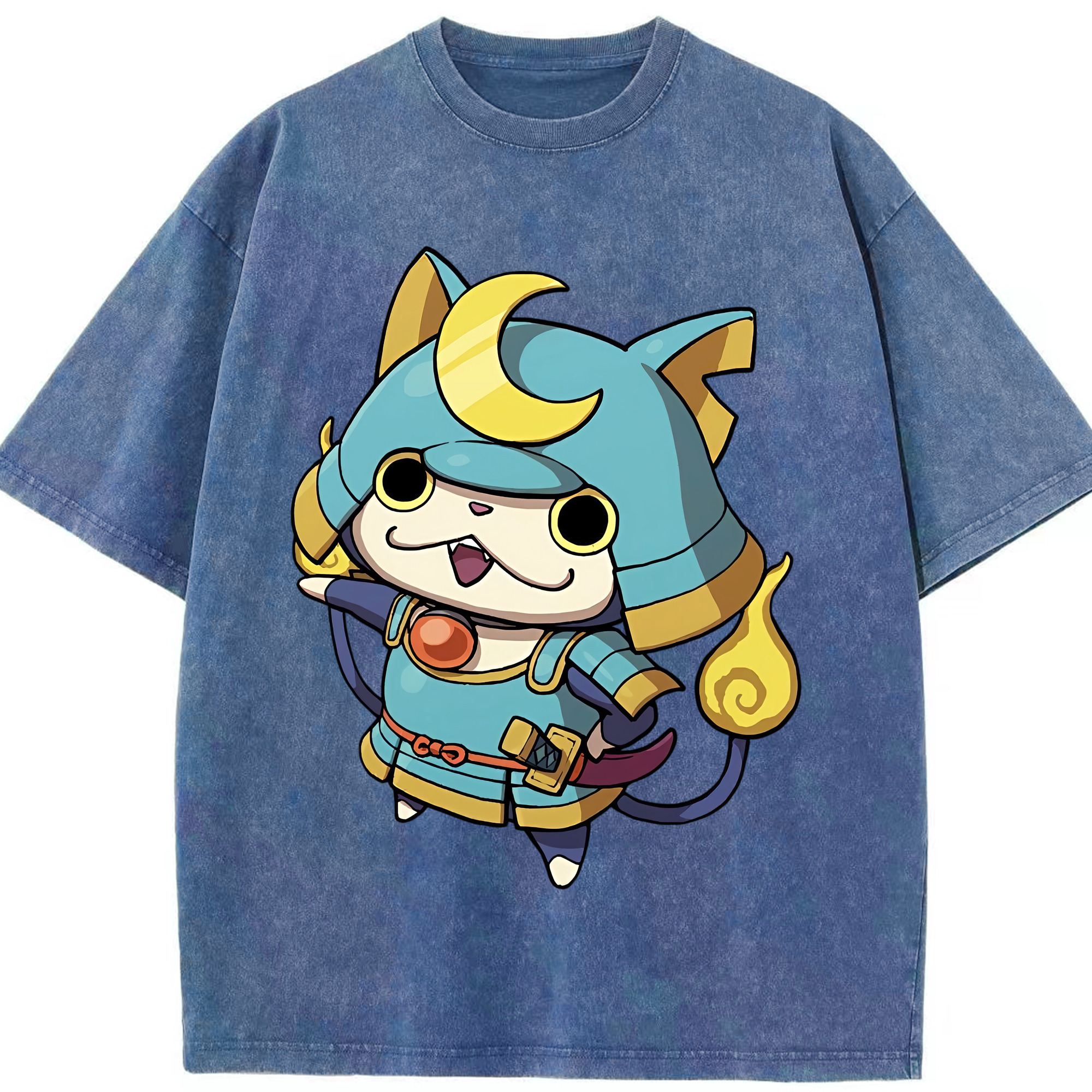 （画像用） 妖怪ウォッチ Yo-kai Watch 綿100% ヴィンテージ風 半袖Tシャツ（フロントプリント）