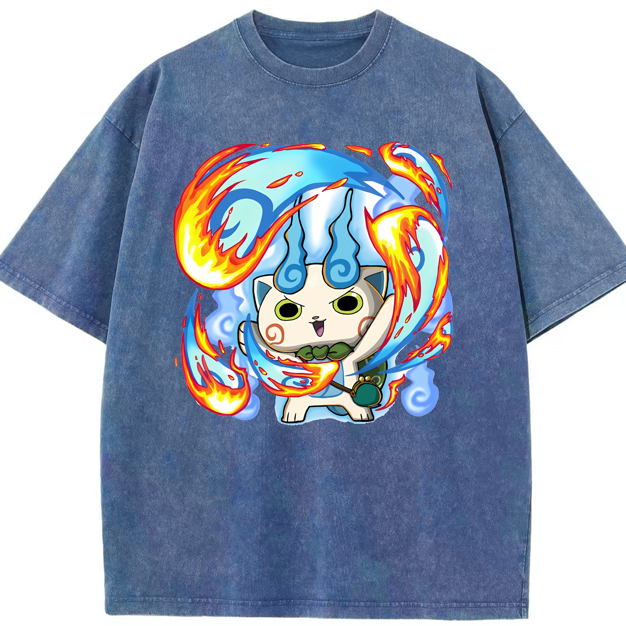 （画像用） 妖怪ウォッチ Yo-kai Watch 綿100% ヴィンテージ風 半袖Tシャツ（フロントプリント）