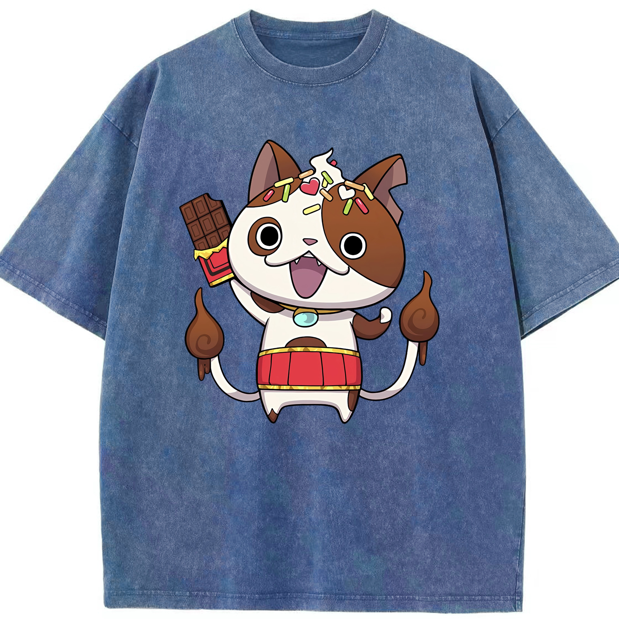 （画像用） 妖怪ウォッチ Yo-kai Watch 綿100% ヴィンテージ風 半袖Tシャツ（フロントプリント）