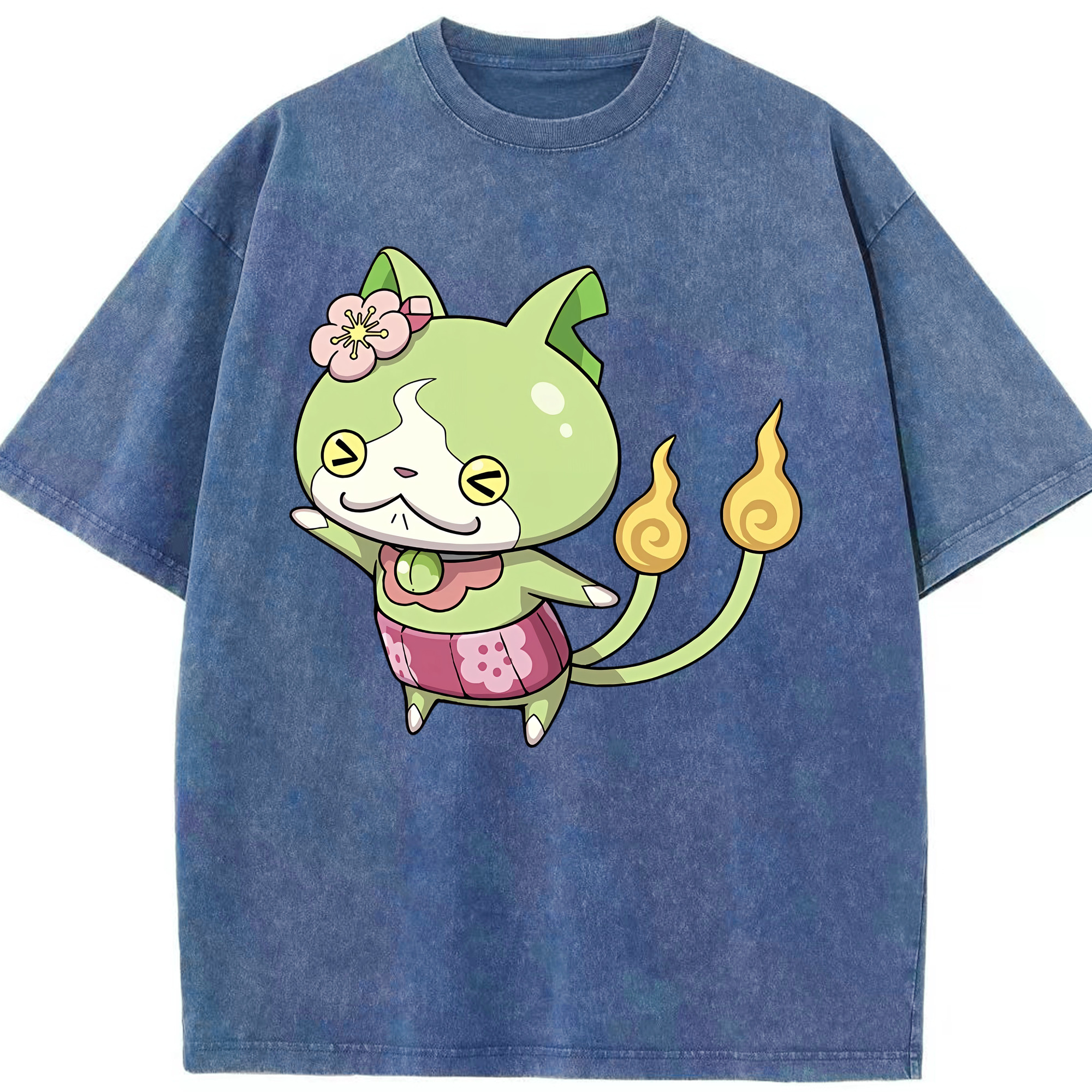 （画像用） 妖怪ウォッチ Yo-kai Watch 綿100% ヴィンテージ風 半袖Tシャツ（フロントプリント）