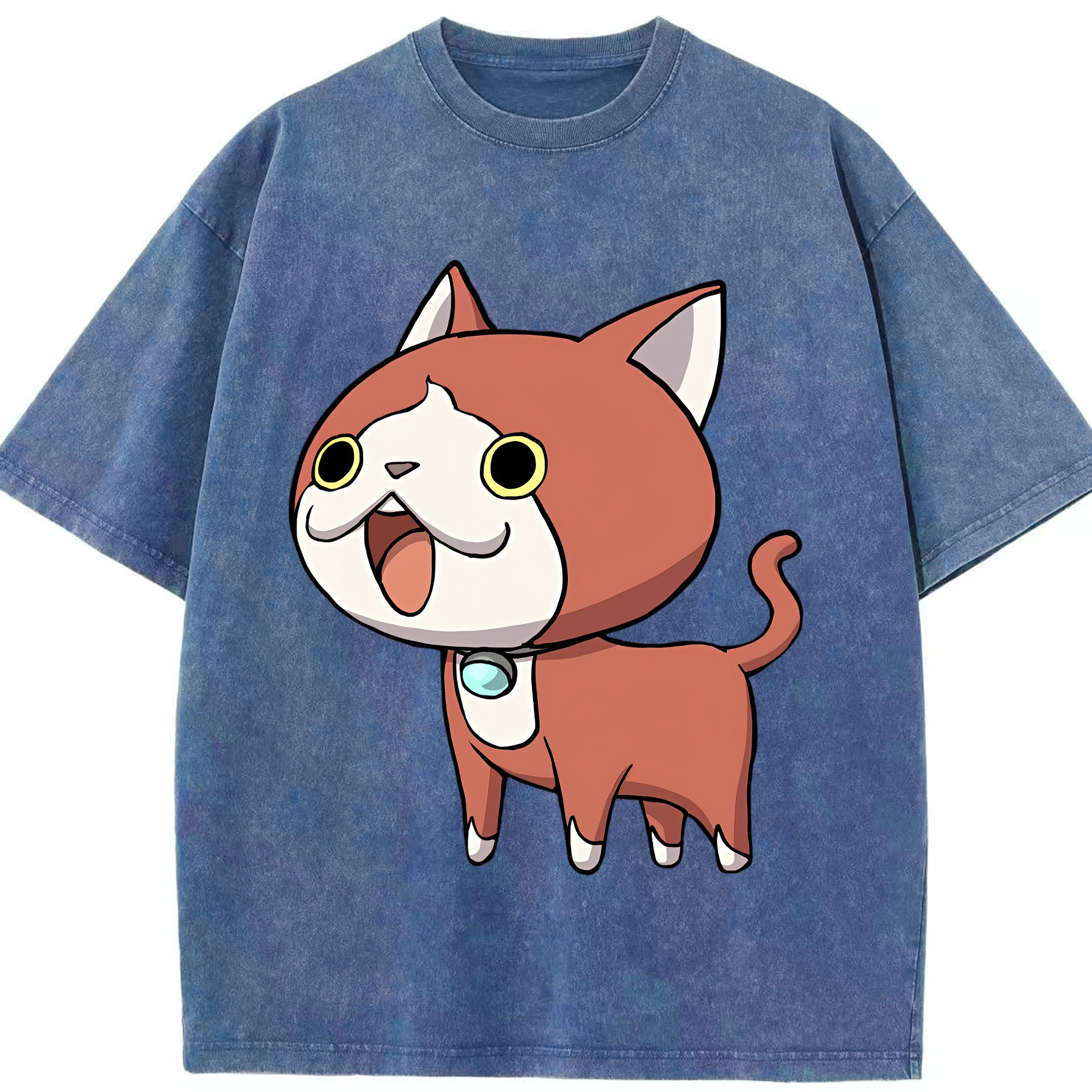 （画像用） 妖怪ウォッチ Yo-kai Watch 綿100% ヴィンテージ風 半袖Tシャツ（フロントプリント）