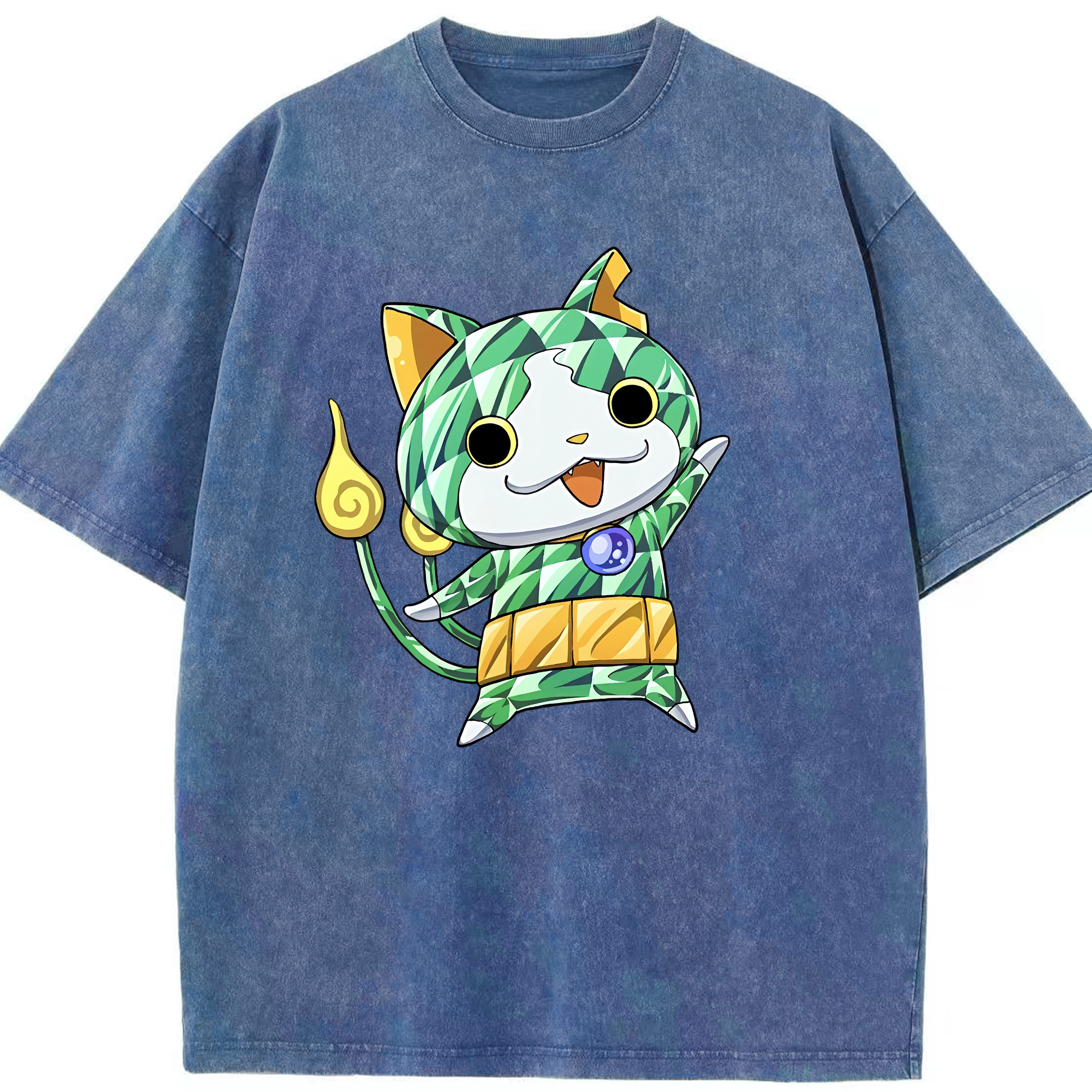 （画像用） 妖怪ウォッチ Yo-kai Watch 綿100% ヴィンテージ風 半袖Tシャツ（フロントプリント）