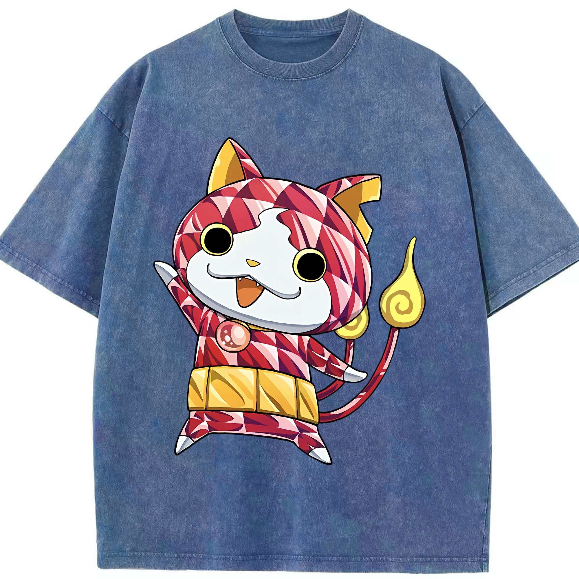 （画像用） 妖怪ウォッチ Yo-kai Watch 綿100% ヴィンテージ風 半袖Tシャツ（フロントプリント）