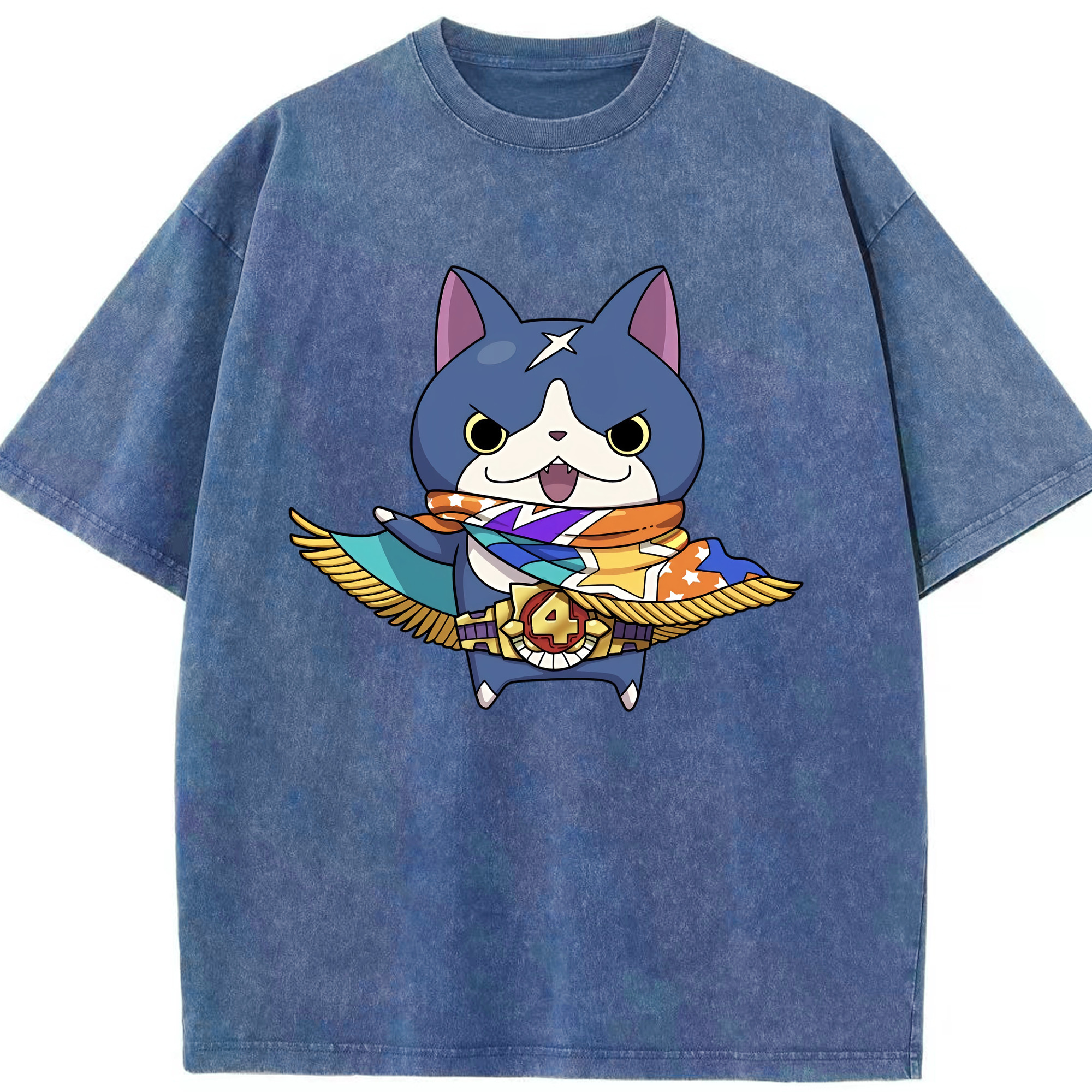 （画像用） 妖怪ウォッチ Yo-kai Watch 綿100% ヴィンテージ風 半袖Tシャツ（フロントプリント）