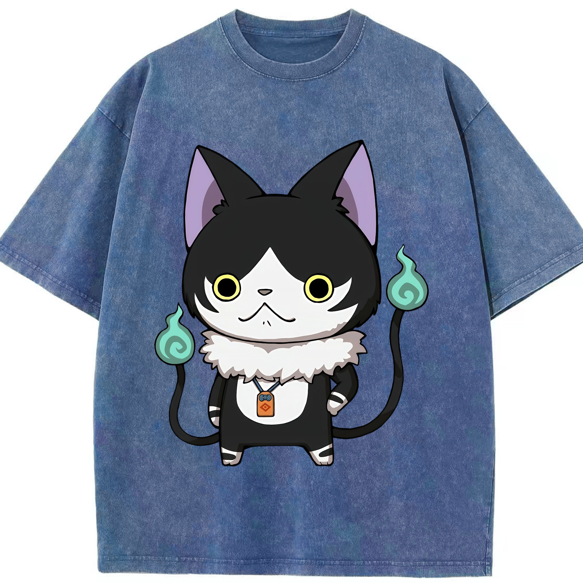 （画像用） 妖怪ウォッチ Yo-kai Watch 綿100% ヴィンテージ風 半袖Tシャツ（フロントプリント）