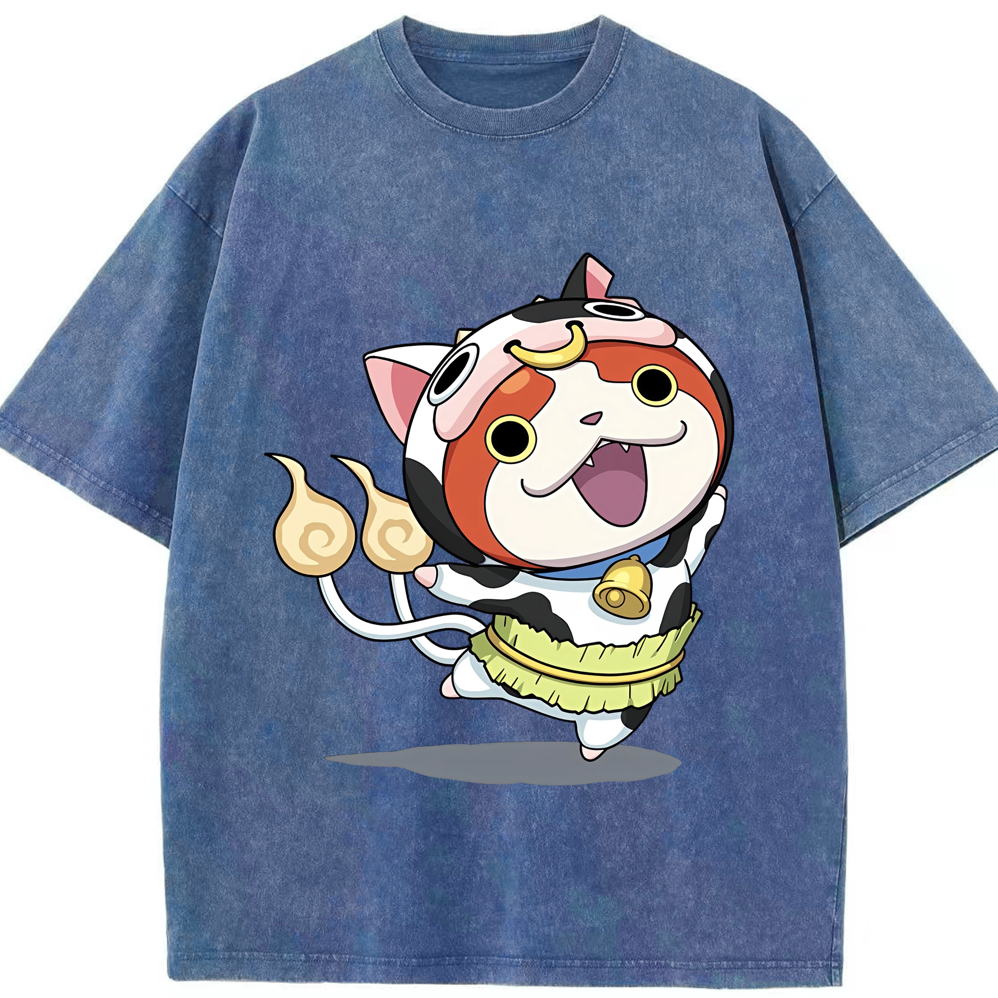 （画像用） 妖怪ウォッチ Yo-kai Watch 綿100% ヴィンテージ風 半袖Tシャツ（フロントプリント）