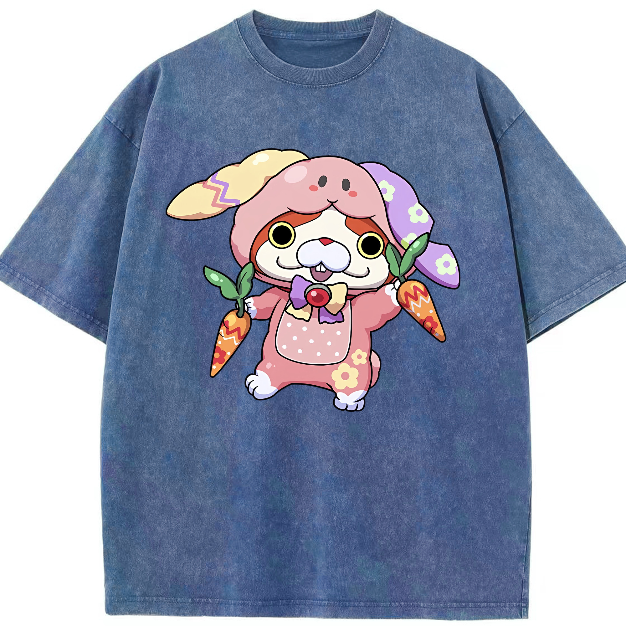 （画像用） 妖怪ウォッチ Yo-kai Watch 綿100% ヴィンテージ風 半袖Tシャツ（フロントプリント）