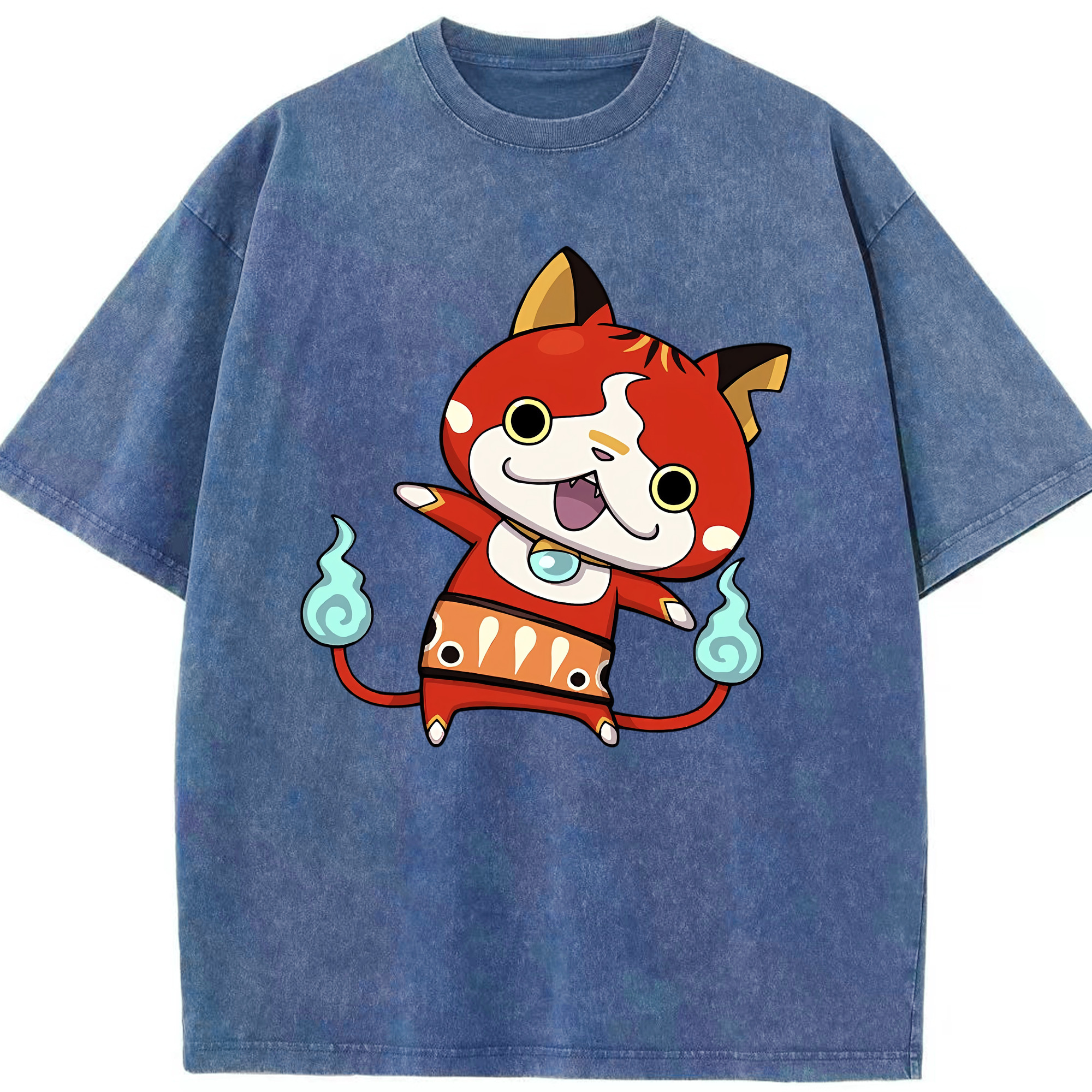 （画像用） 妖怪ウォッチ Yo-kai Watch 綿100% ヴィンテージ風 半袖Tシャツ（フロントプリント）