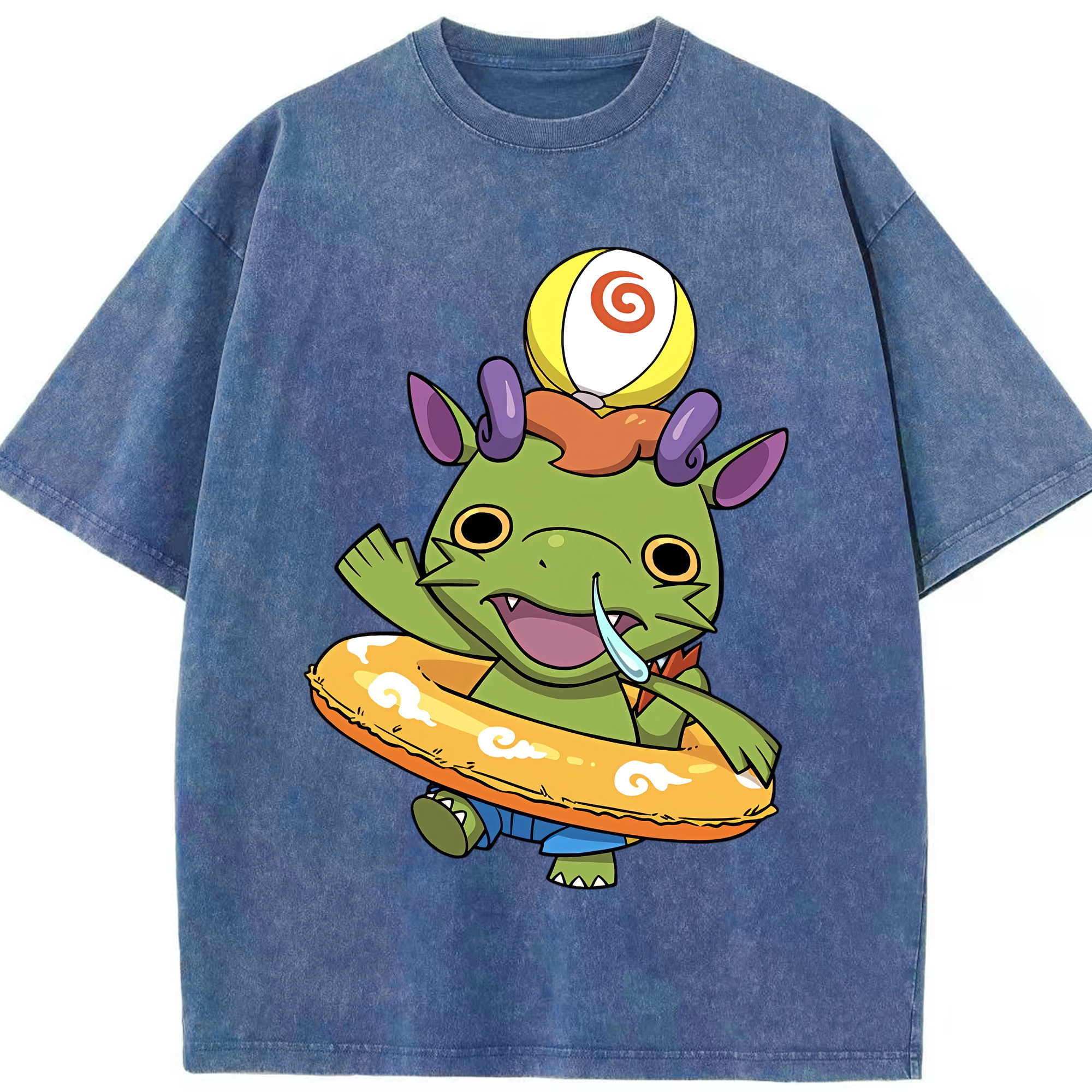 （画像用） 妖怪ウォッチ Yo-kai Watch 綿100% ヴィンテージ風 半袖Tシャツ（フロントプリント）