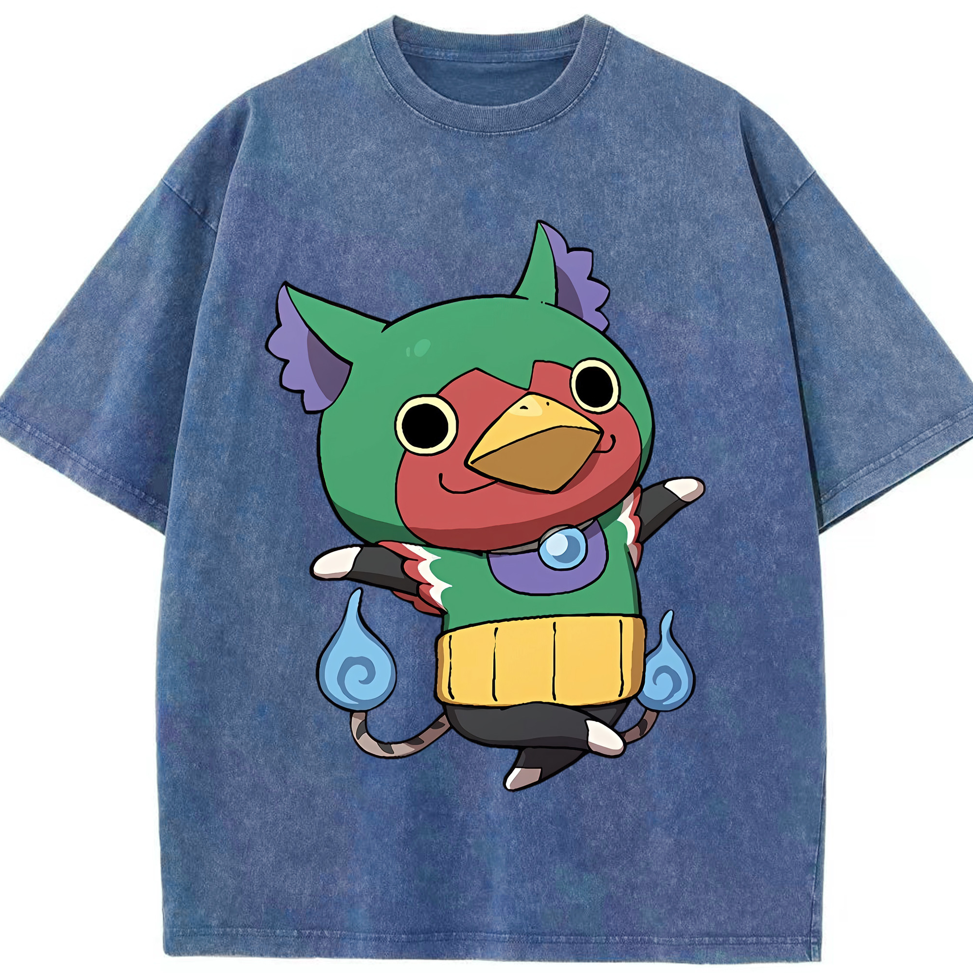 （画像用） 妖怪ウォッチ Yo-kai Watch 綿100% ヴィンテージ風 半袖Tシャツ（フロントプリント）