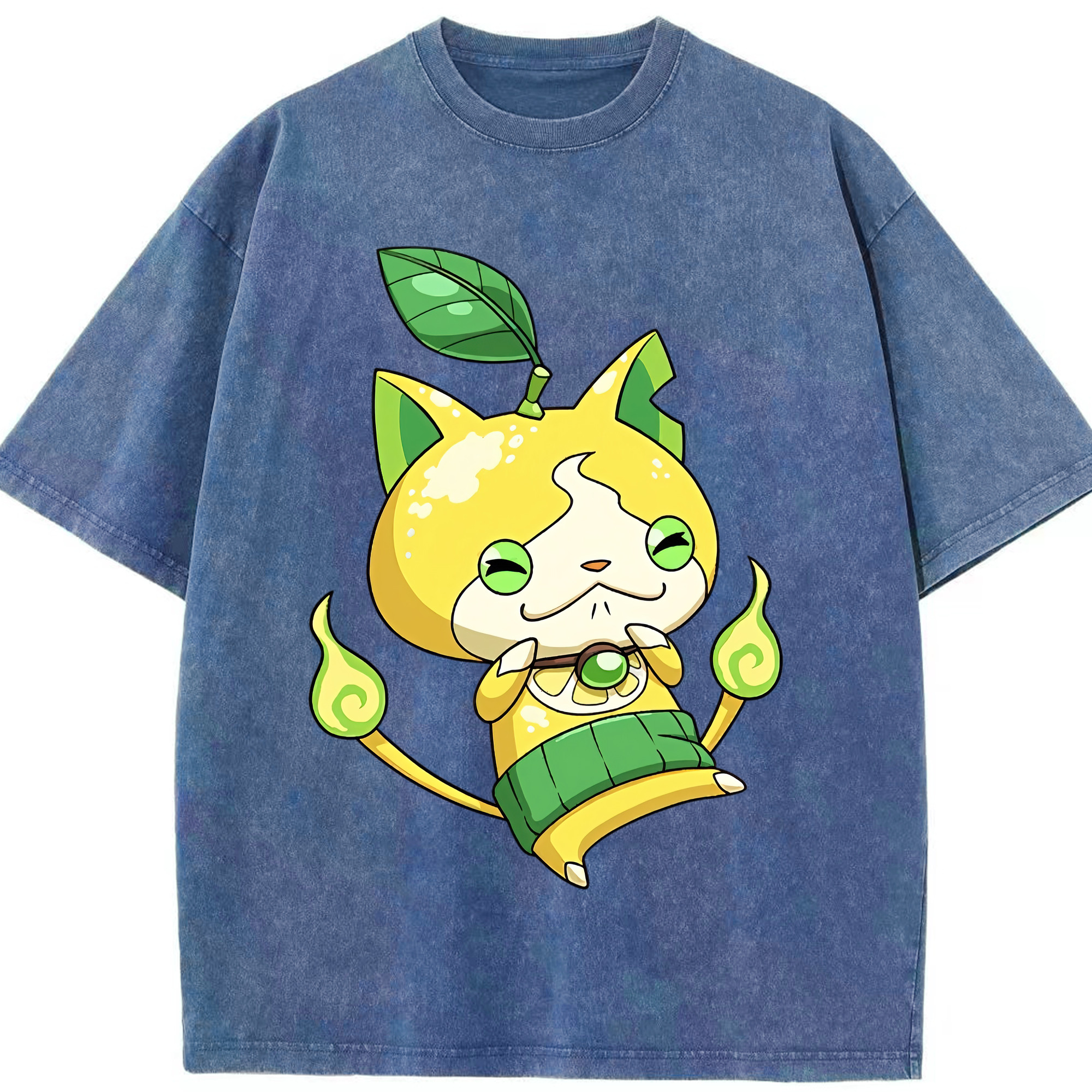 （画像用） 妖怪ウォッチ Yo-kai Watch 綿100% ヴィンテージ風 半袖Tシャツ（フロントプリント）