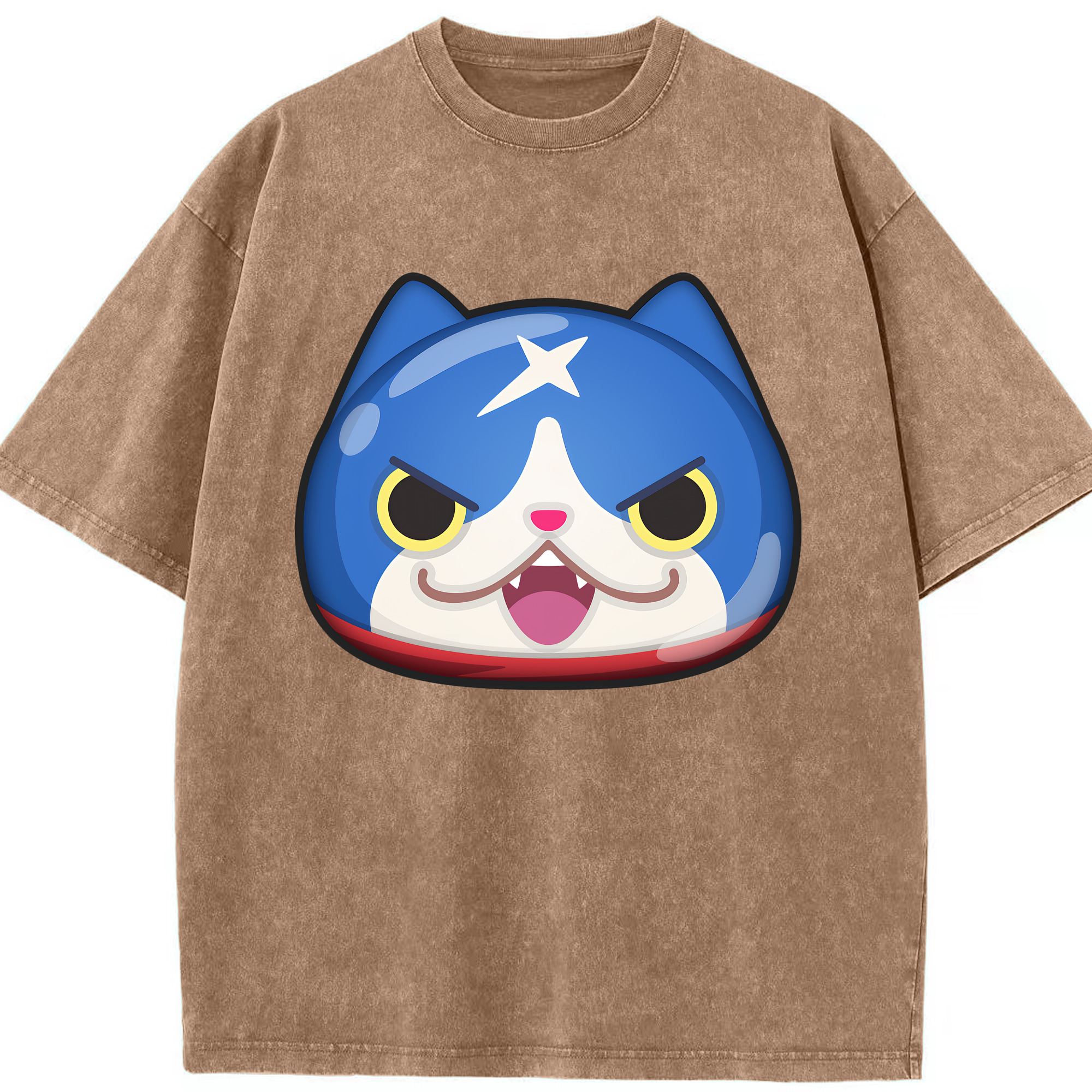 （画像用） 妖怪ウォッチ Yo-kai Watch 綿100% ヴィンテージ風 半袖Tシャツ（フロントプリント）