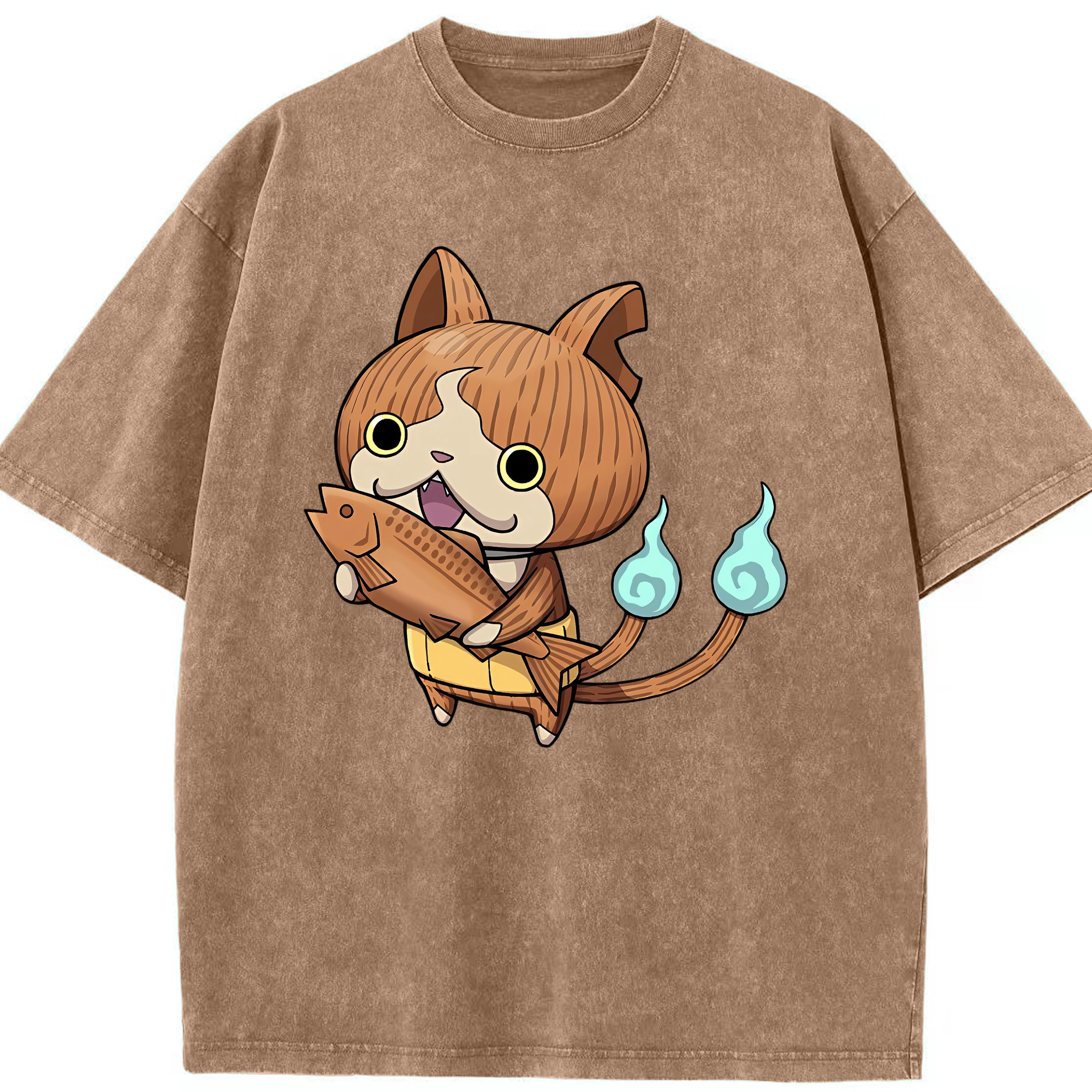 （画像用） 妖怪ウォッチ Yo-kai Watch 綿100% ヴィンテージ風 半袖Tシャツ（フロントプリント）