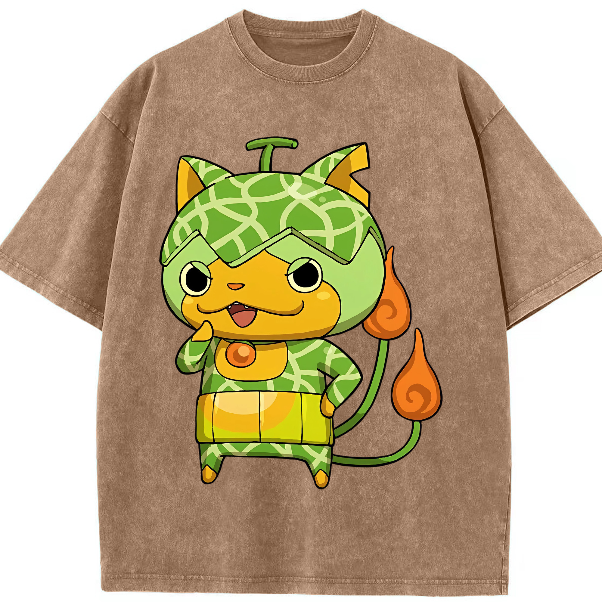 （画像用） 妖怪ウォッチ Yo-kai Watch 綿100% ヴィンテージ風 半袖Tシャツ（フロントプリント）