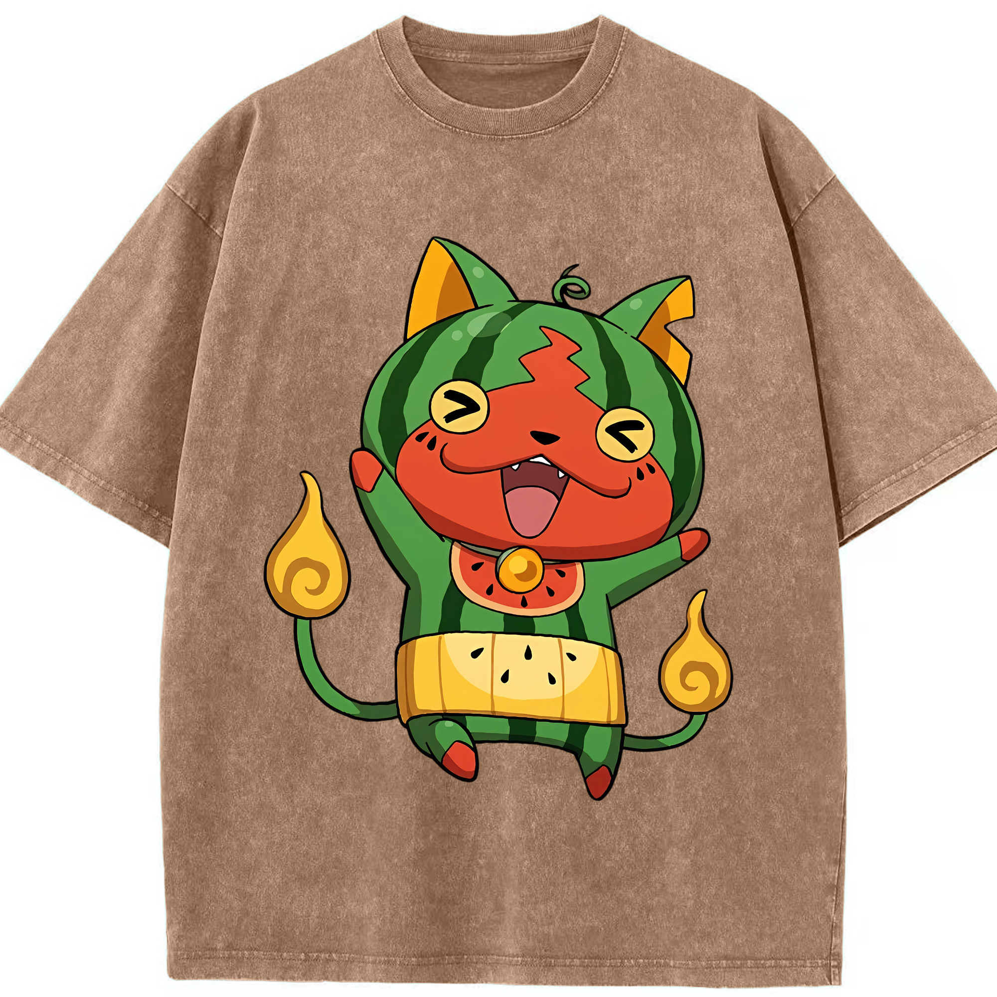 （画像用） 妖怪ウォッチ Yo-kai Watch 綿100% ヴィンテージ風 半袖Tシャツ（フロントプリント）