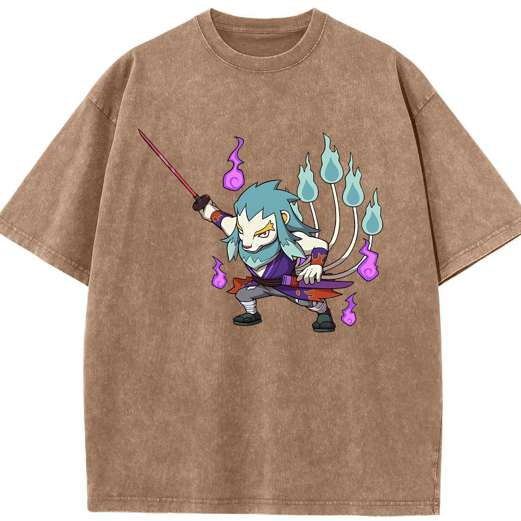 （画像用） 妖怪ウォッチ Yo-kai Watch 綿100% ヴィンテージ風 半袖Tシャツ（フロントプリント）