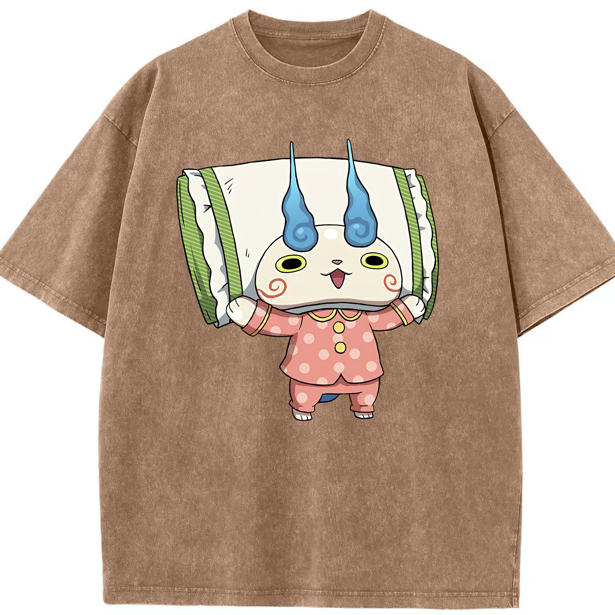 （画像用） 妖怪ウォッチ Yo-kai Watch 綿100% ヴィンテージ風 半袖Tシャツ（フロントプリント）