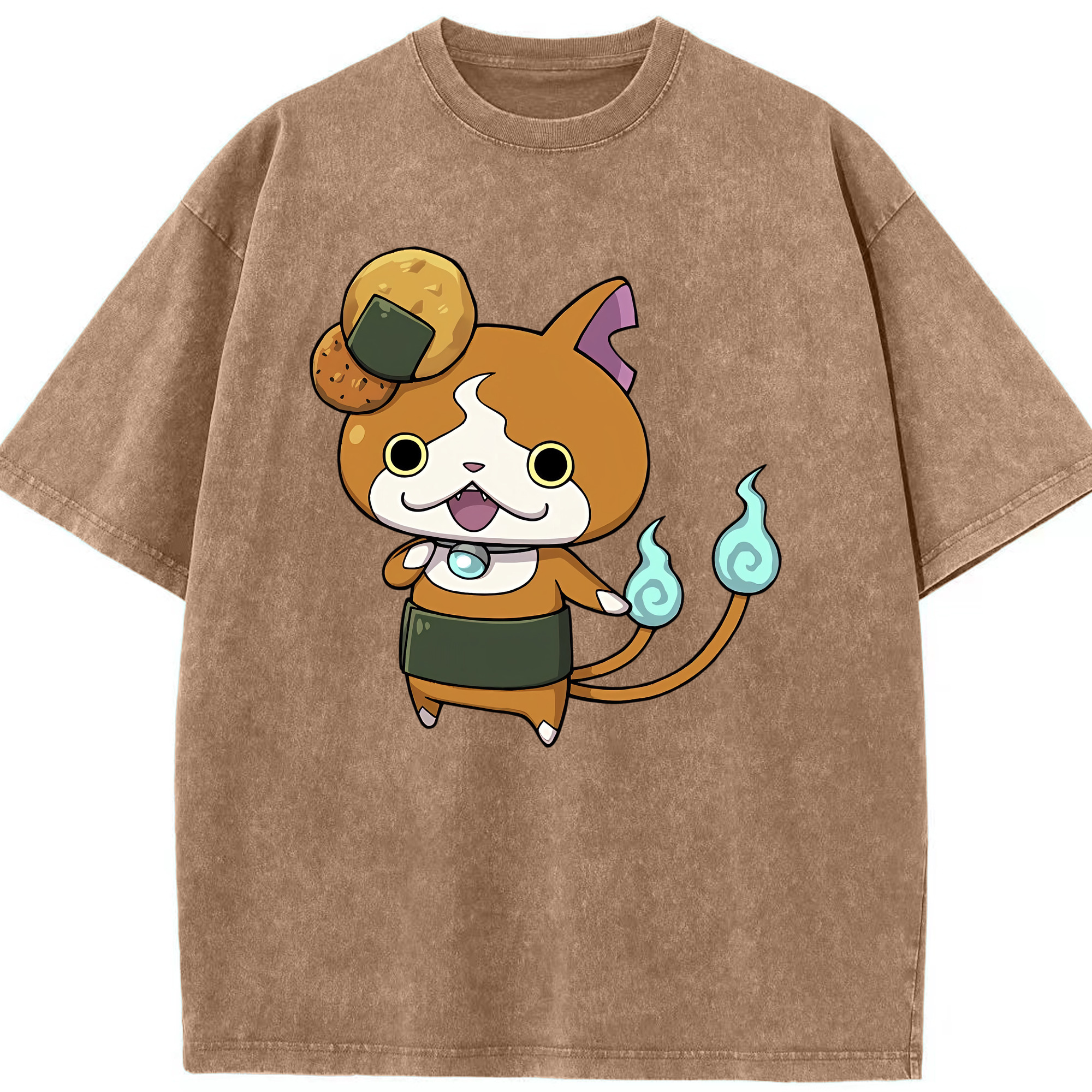 （画像用） 妖怪ウォッチ Yo-kai Watch 綿100% ヴィンテージ風 半袖Tシャツ（フロントプリント）