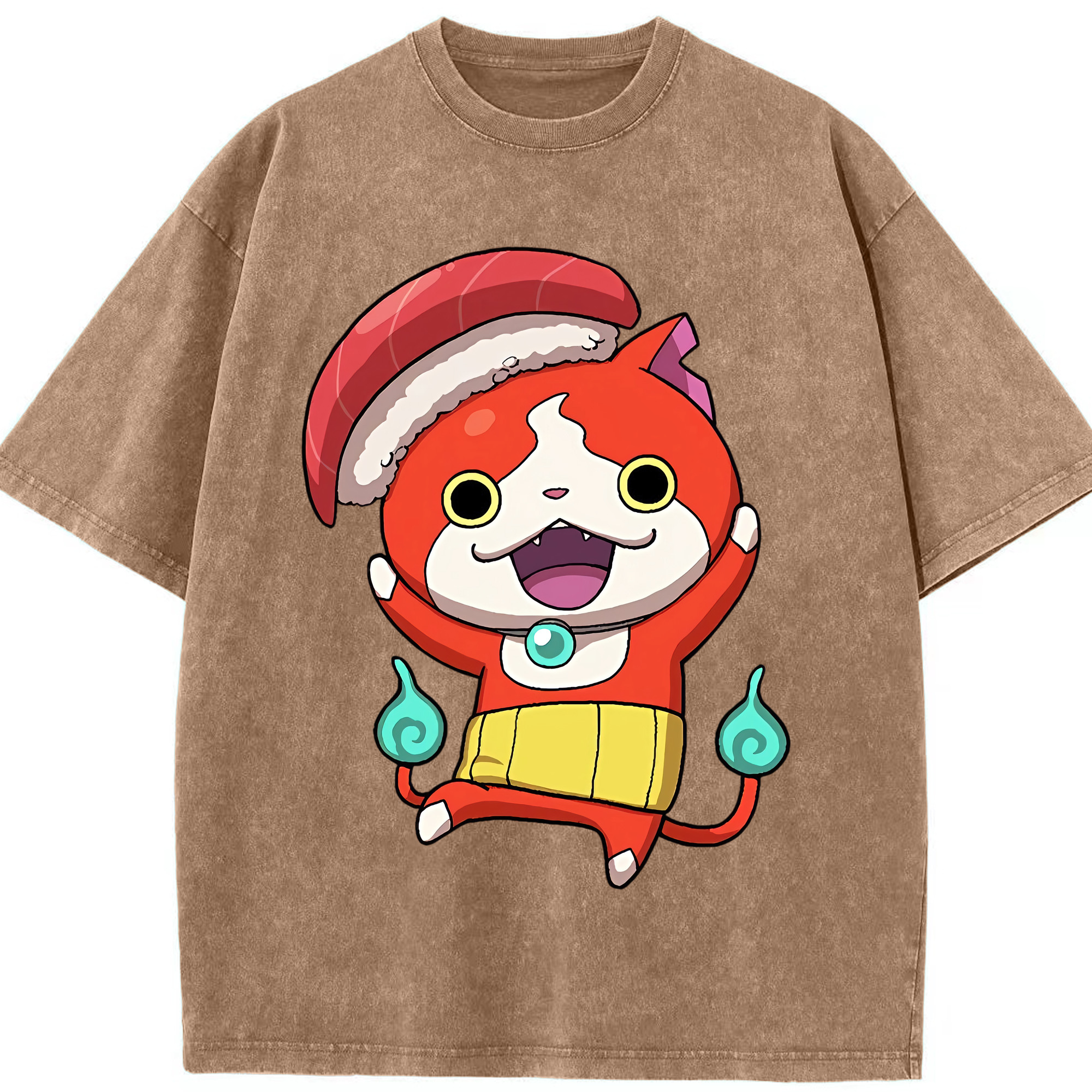 （画像用） 妖怪ウォッチ Yo-kai Watch 綿100% ヴィンテージ風 半袖Tシャツ（フロントプリント）
