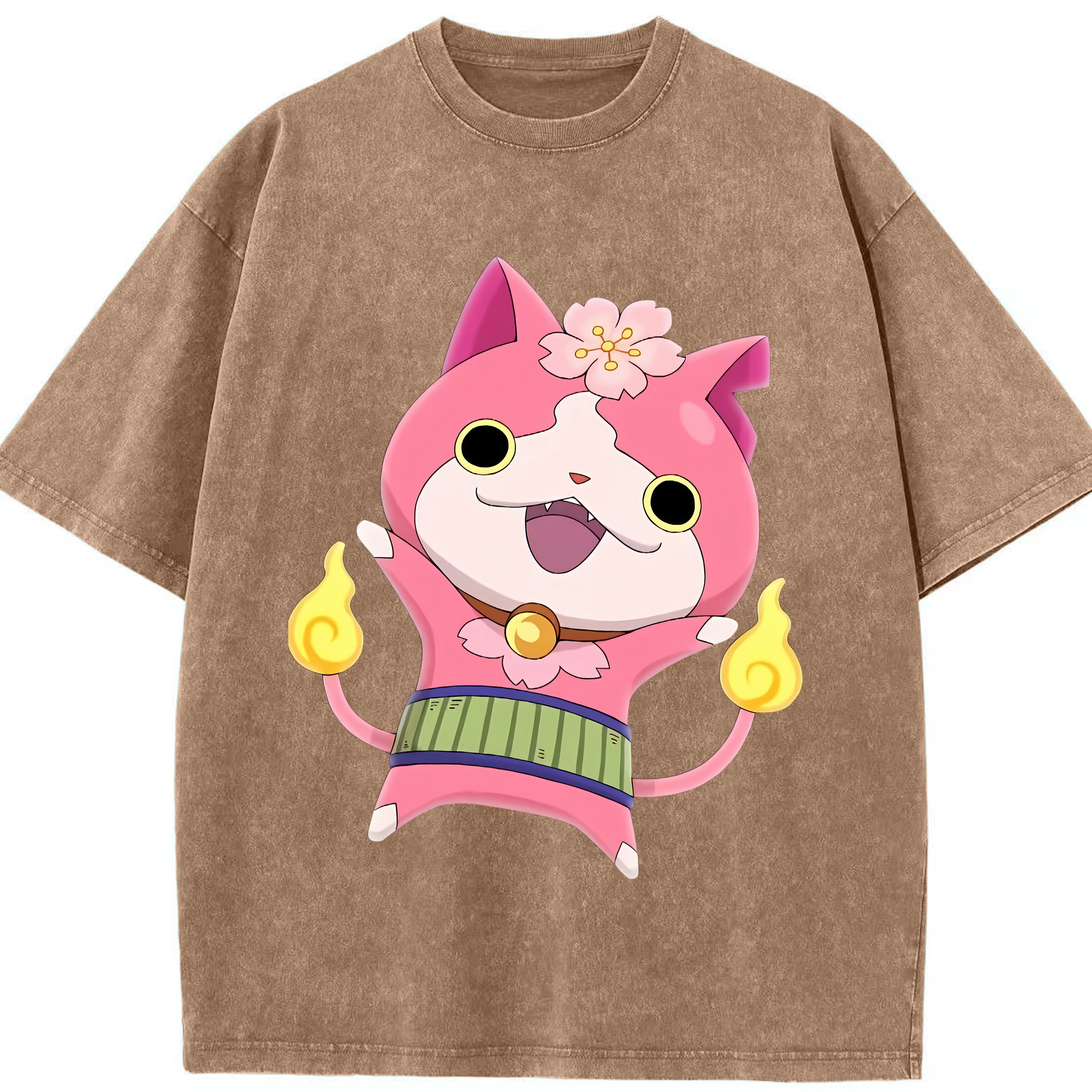 （画像用） 妖怪ウォッチ Yo-kai Watch 綿100% ヴィンテージ風 半袖Tシャツ（フロントプリント）