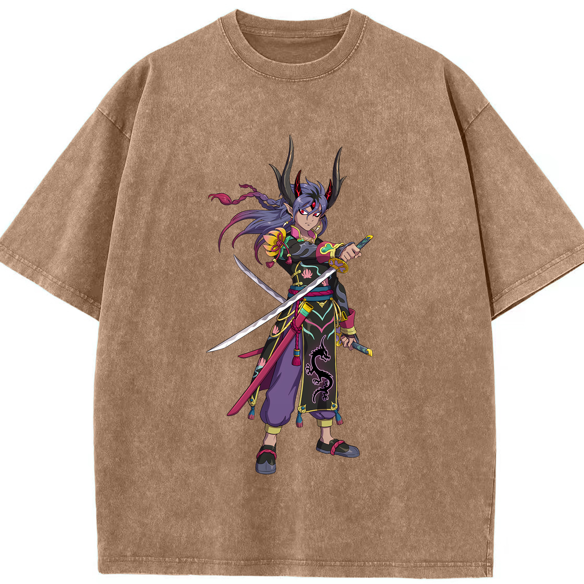 （画像用） 妖怪ウォッチ Yo-kai Watch 綿100% ヴィンテージ風 半袖Tシャツ（フロントプリント）