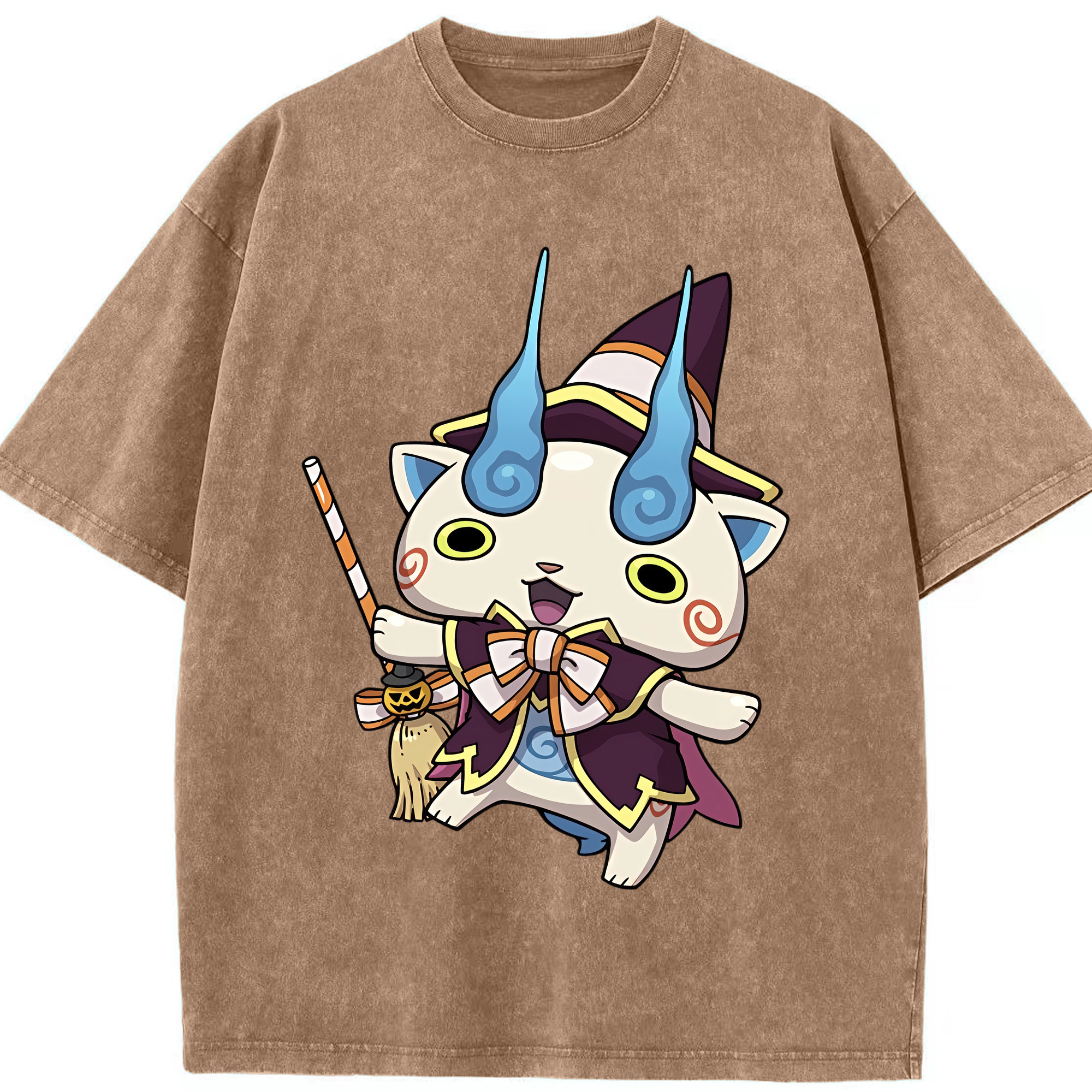 （画像用） 妖怪ウォッチ Yo-kai Watch 綿100% ヴィンテージ風 半袖Tシャツ（フロントプリント）