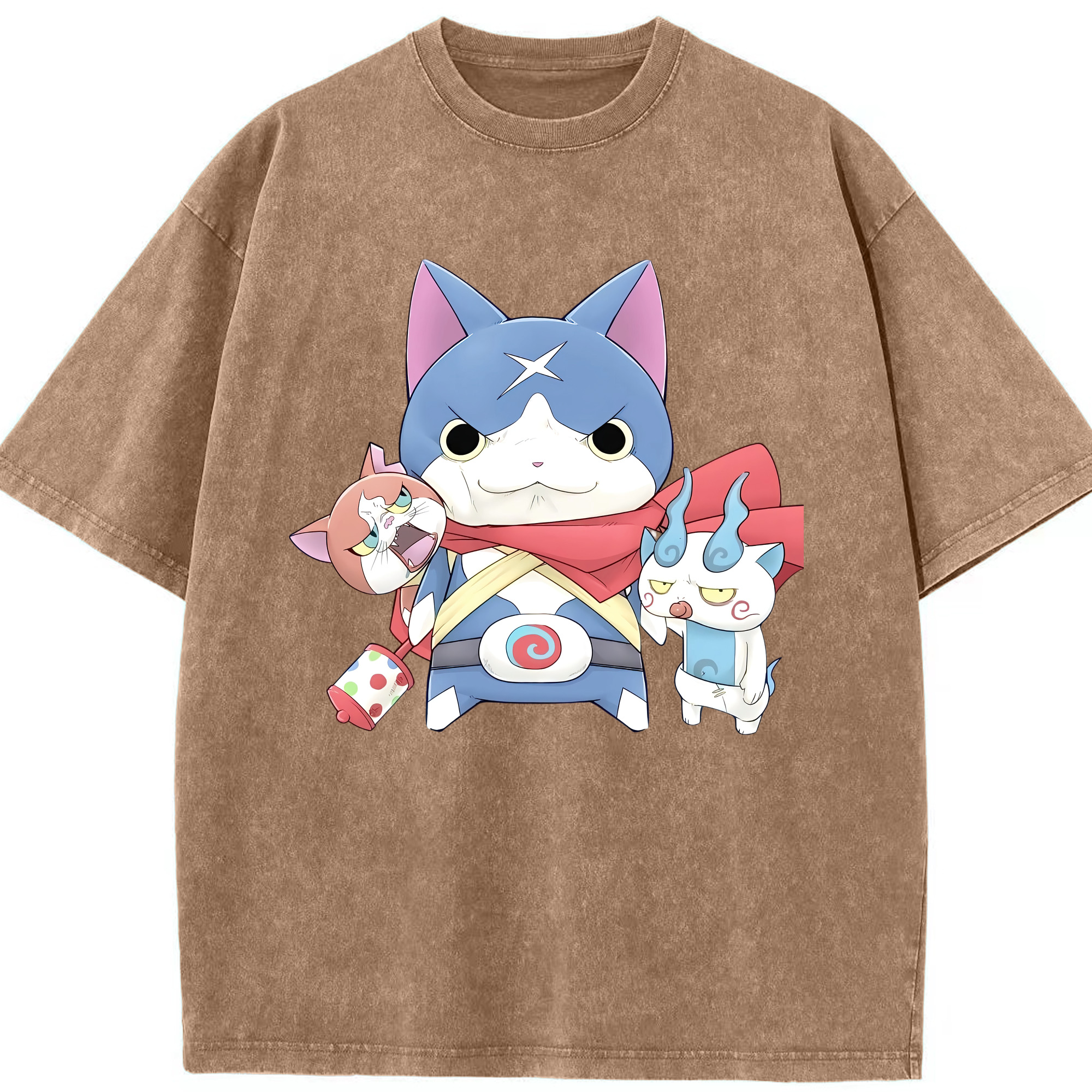 （画像用） 妖怪ウォッチ Yo-kai Watch 綿100% ヴィンテージ風 半袖Tシャツ（フロントプリント）
