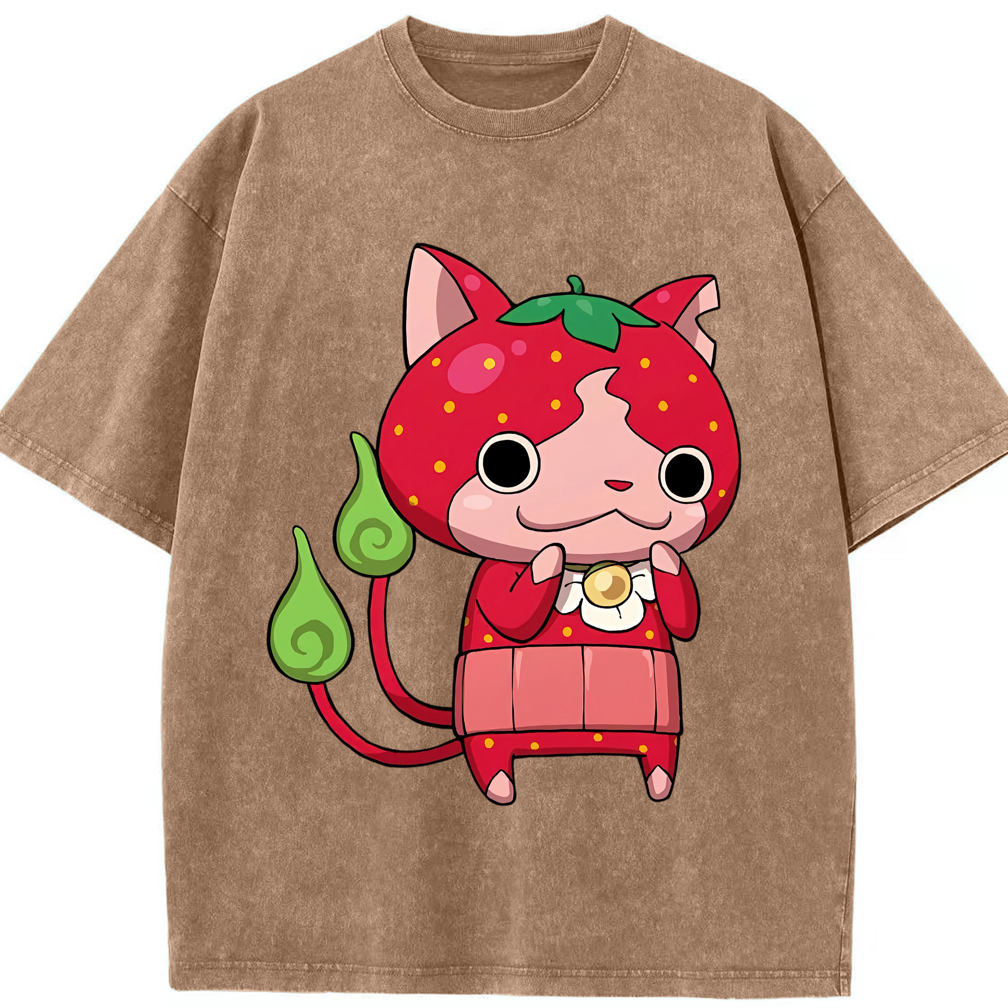 （画像用） 妖怪ウォッチ Yo-kai Watch 綿100% ヴィンテージ風 半袖Tシャツ（フロントプリント）